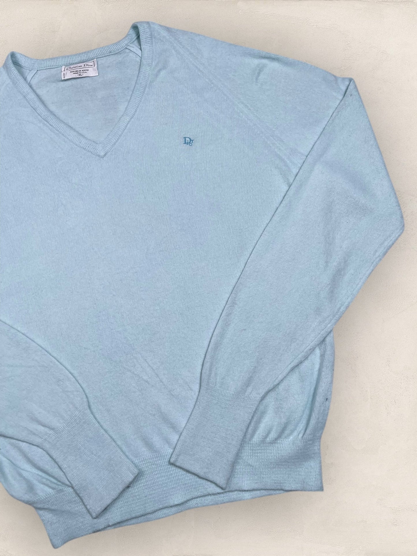 Pull Christian Dior Ref: 2543 - TURQUOISE - XL - amifrip - Friperie en ligne et vêtements vintage