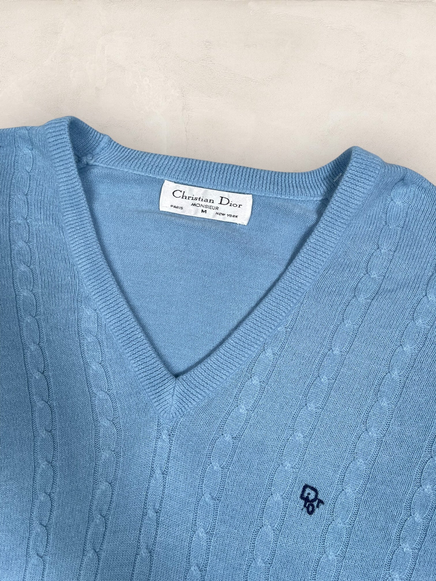 Pull Christian Dior Ref: 2545 - BLEU - M - amifrip - Friperie en ligne et vêtements vintage