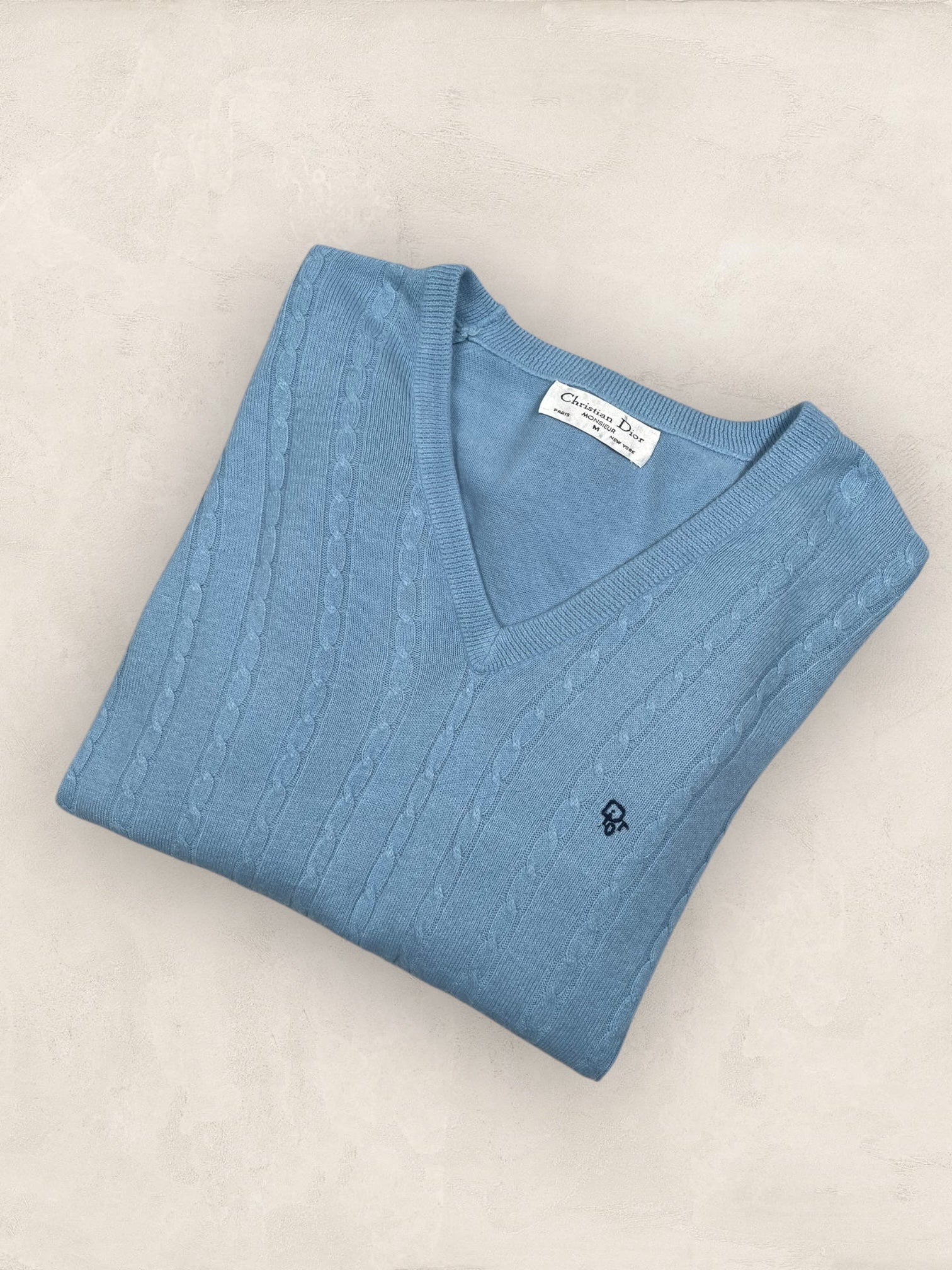 Pull Christian Dior Ref: 2545 - BLEU - M - amifrip - Friperie en ligne et vêtements vintage