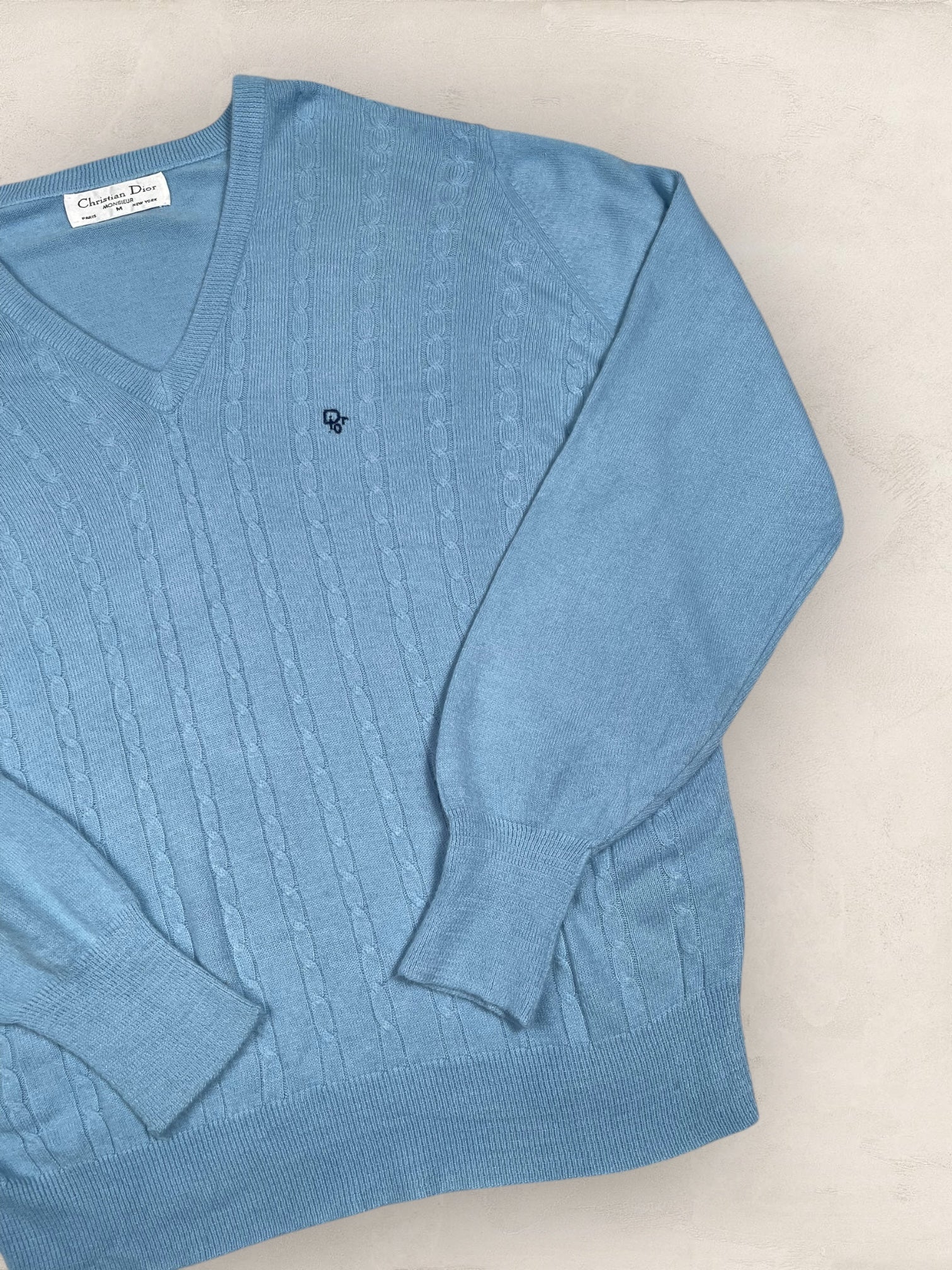 Pull Christian Dior Ref: 2545 - BLEU - M - amifrip - Friperie en ligne et vêtements vintage