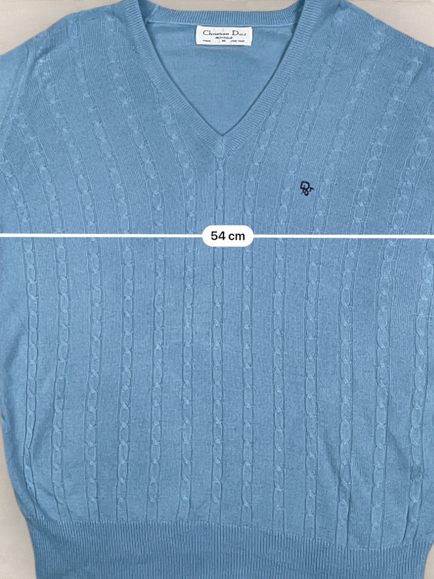 Pull Christian Dior Ref: 2545 - BLEU - M - amifrip - Friperie en ligne et vêtements vintage