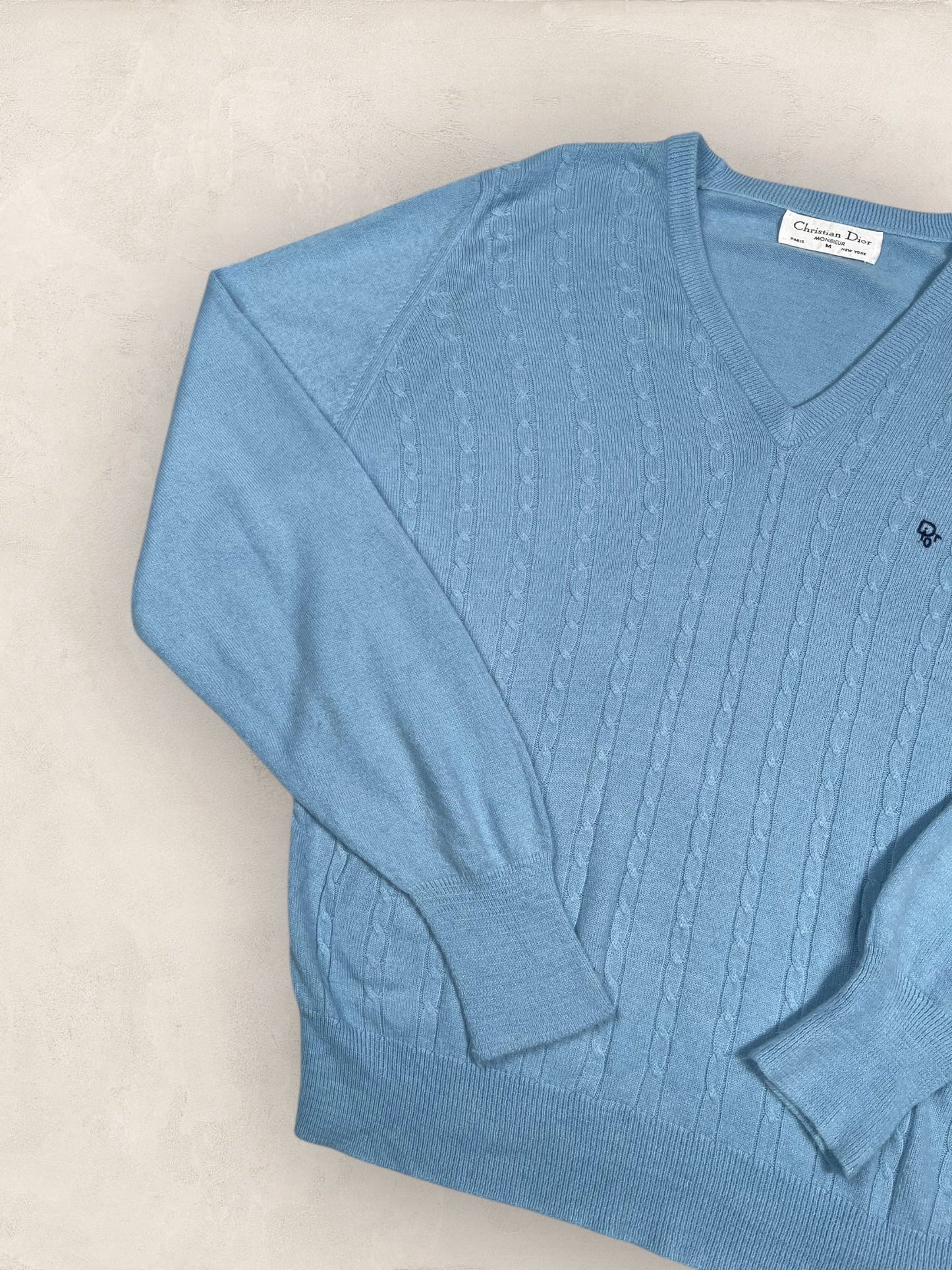 Pull Christian Dior Ref: 2545 - BLEU - M - amifrip - Friperie en ligne et vêtements vintage