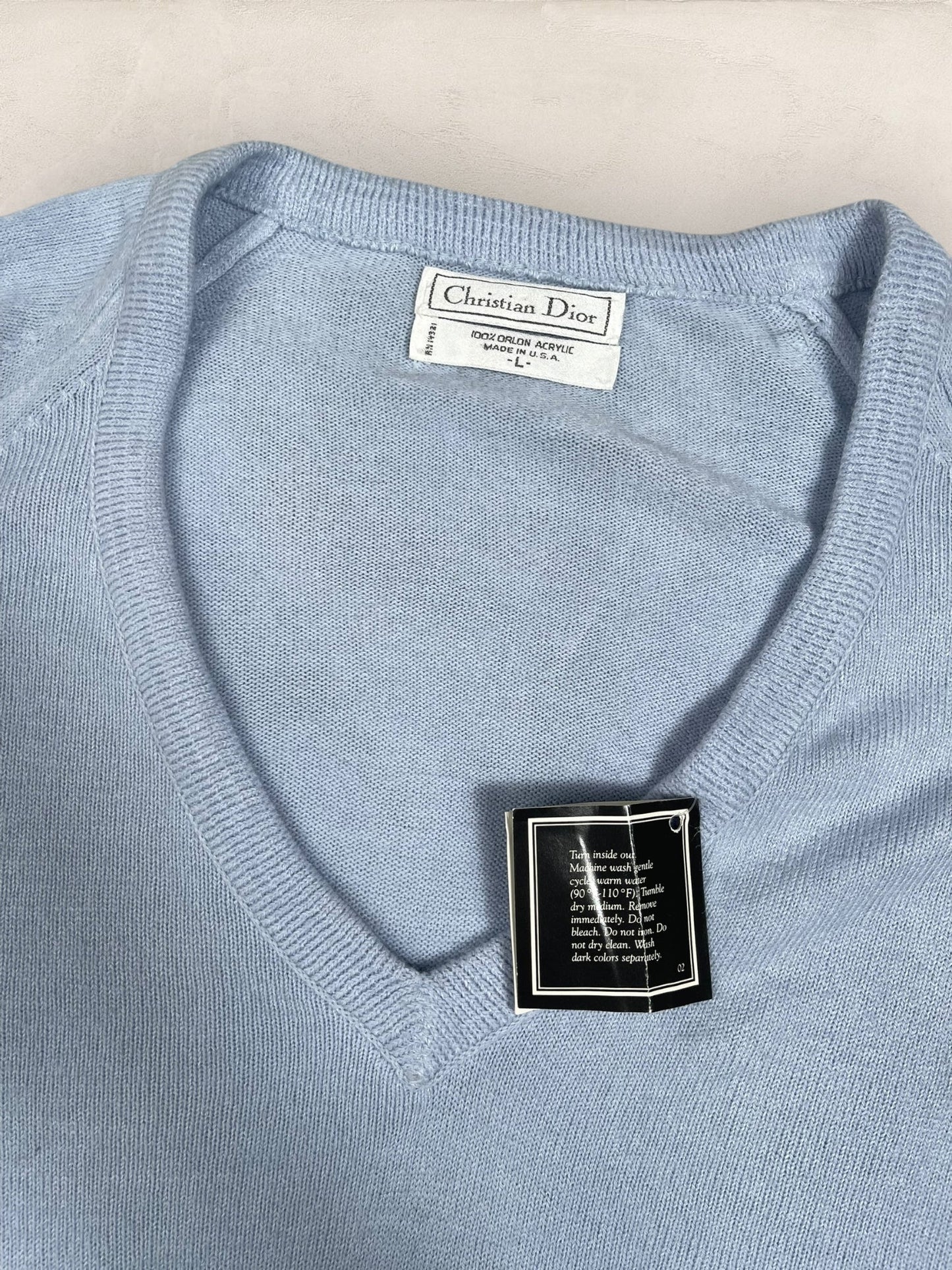 Pull Christian Dior Ref: 2548 - TURQUOISE - L - amifrip - Friperie en ligne et vêtements vintage