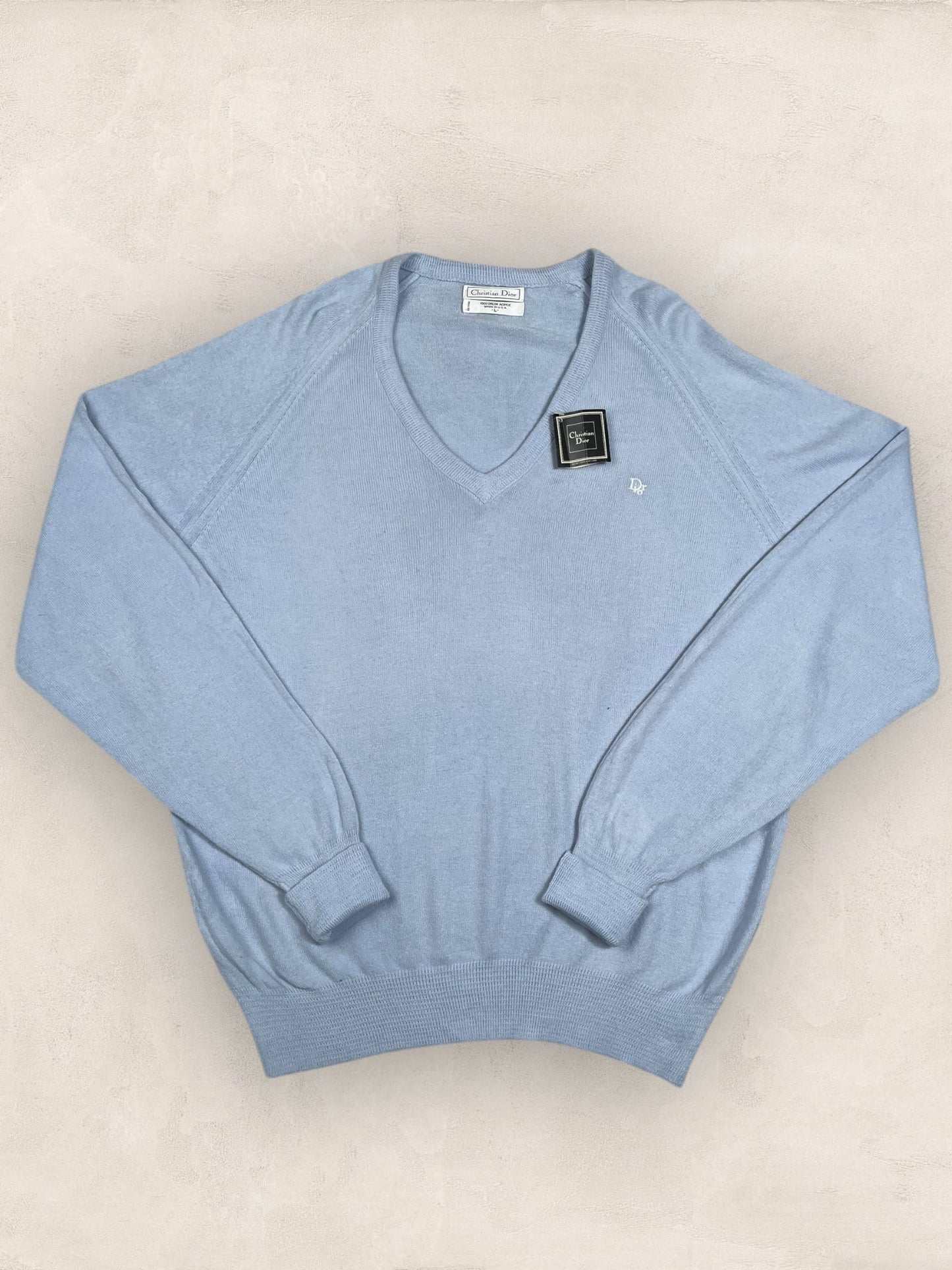 Pull Christian Dior Ref: 2548 - TURQUOISE - L - amifrip - Friperie en ligne et vêtements vintage