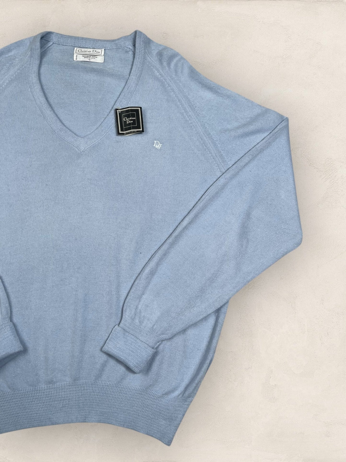 Pull Christian Dior Ref: 2548 - TURQUOISE - L - amifrip - Friperie en ligne et vêtements vintage
