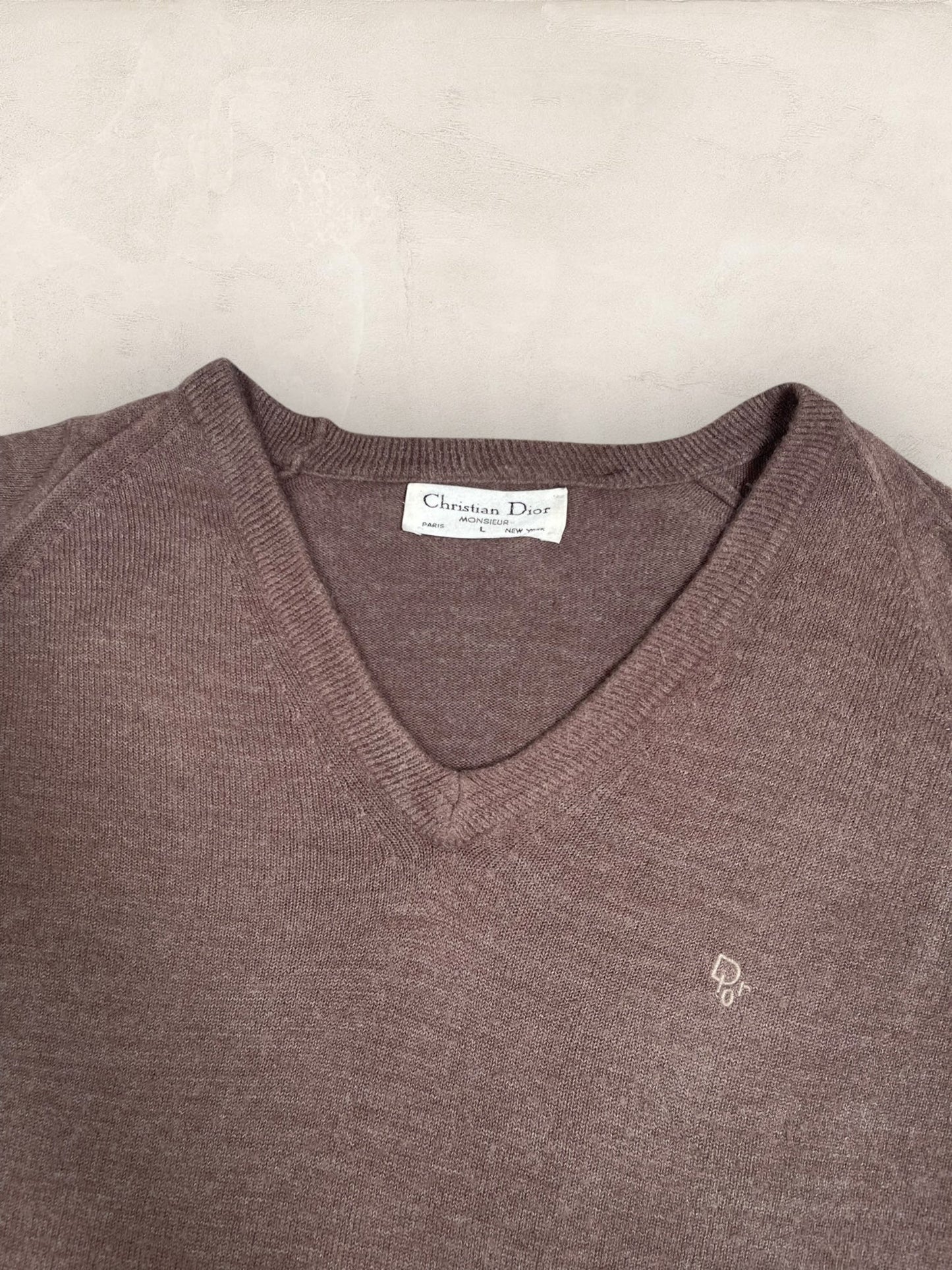 Pull Christian Dior Ref: 2551 - MARRON - L - amifrip - Friperie en ligne et vêtements vintage