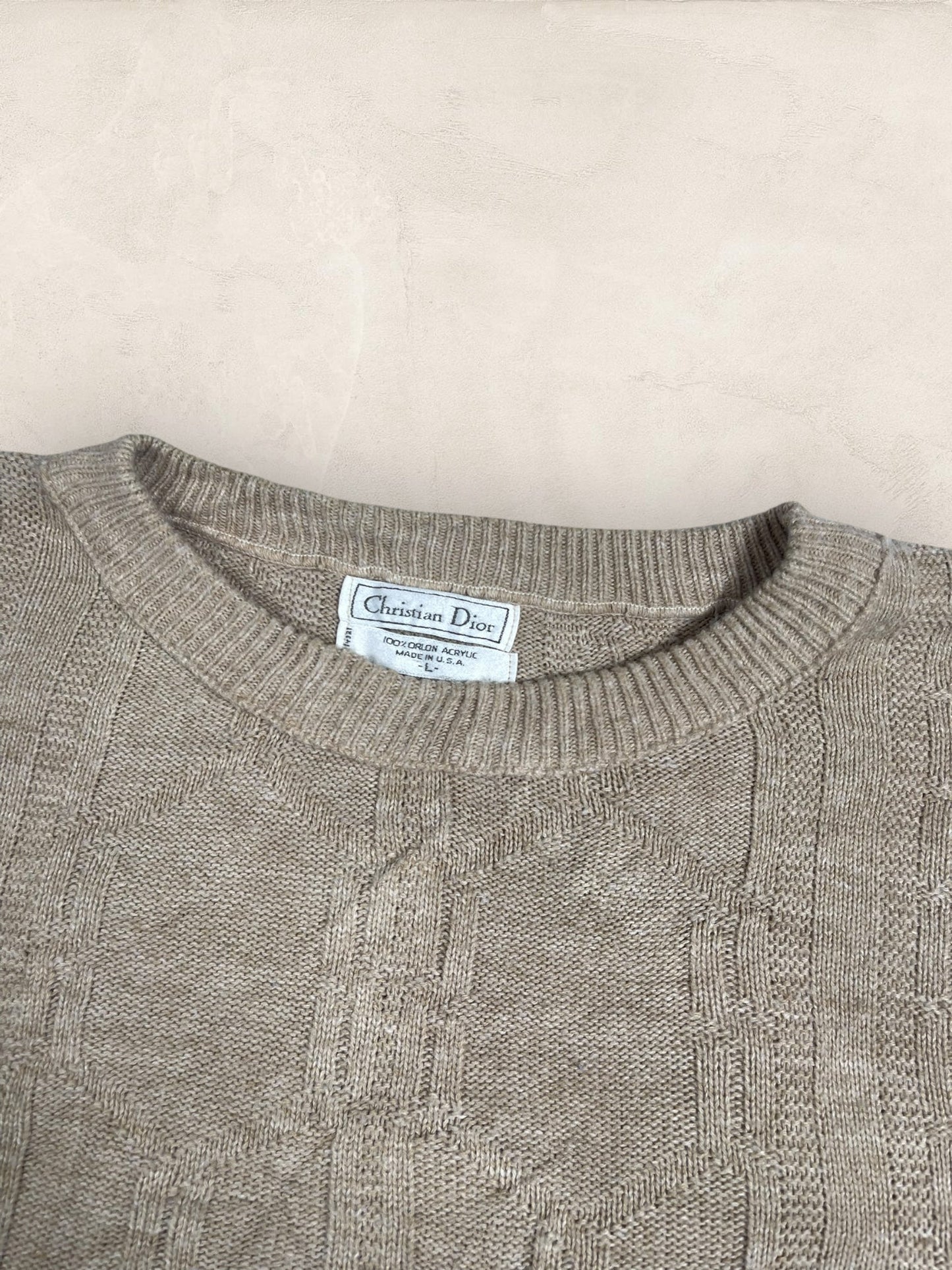 Pull Christian Dior Ref: 2552 - BEIGE - L - amifrip - Friperie en ligne et vêtements vintage