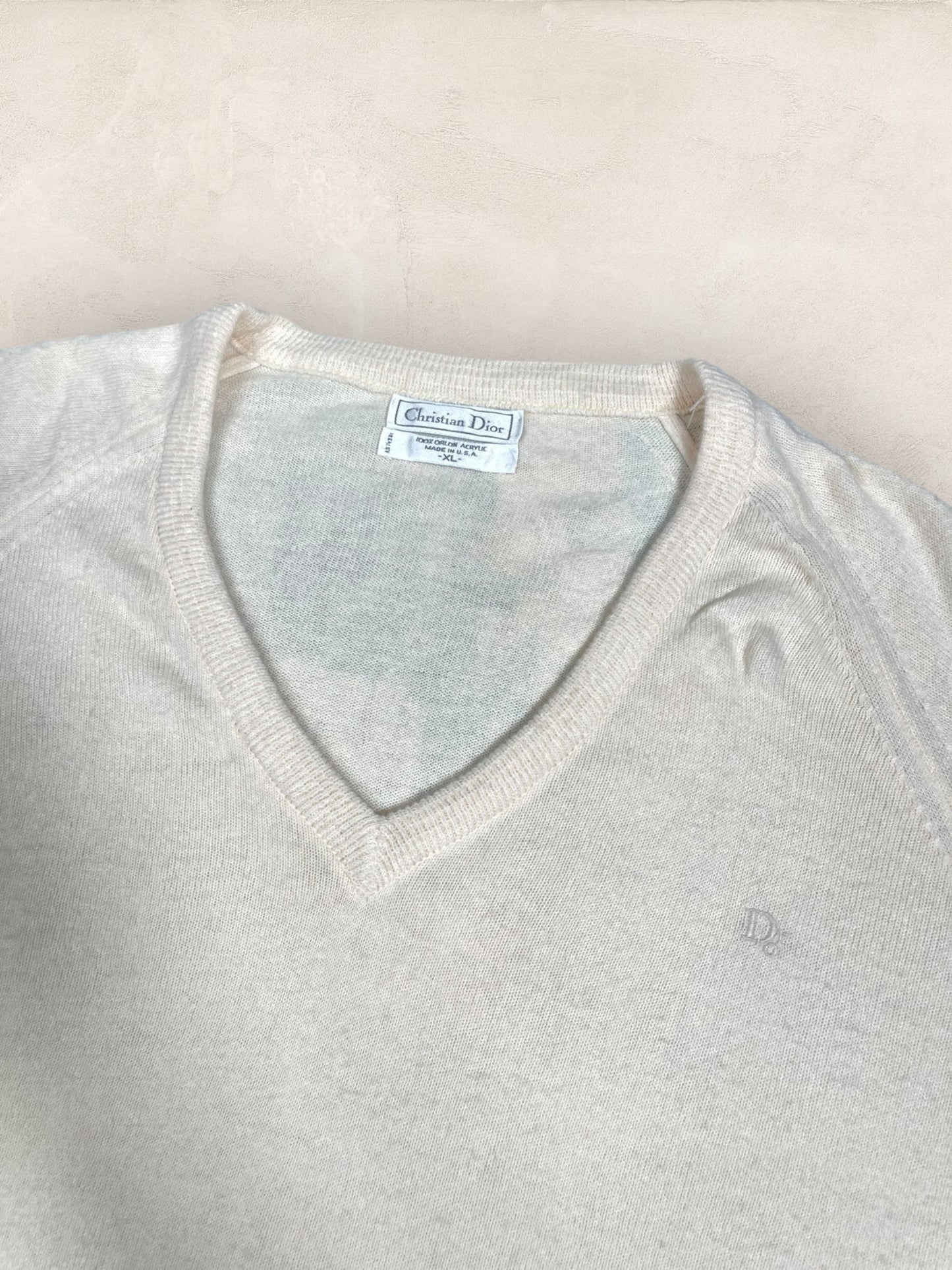 Pull Christian Dior Ref: 2553 - CREME - XL - amifrip - Friperie en ligne et vêtements vintage