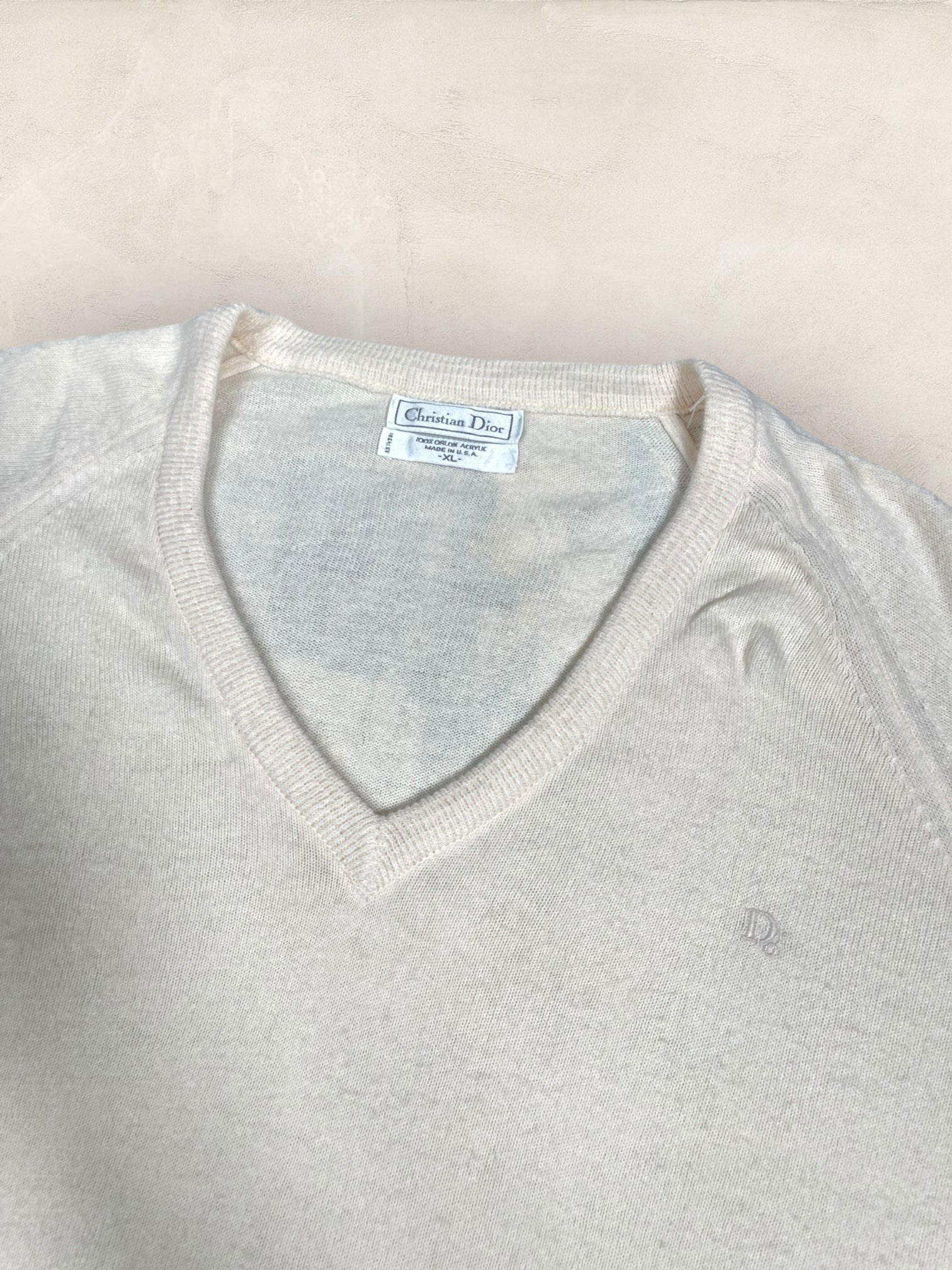 Pull Christian Dior Ref: 2553 - CREME - XL - amifrip - Friperie en ligne et vêtements vintage