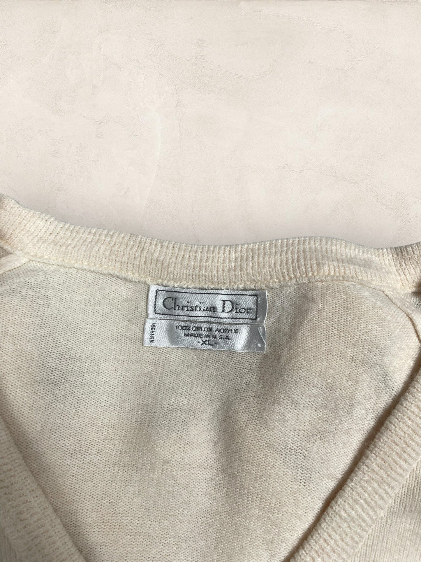 Pull Christian Dior Ref: 2553 - CREME - XL - amifrip - Friperie en ligne et vêtements vintage