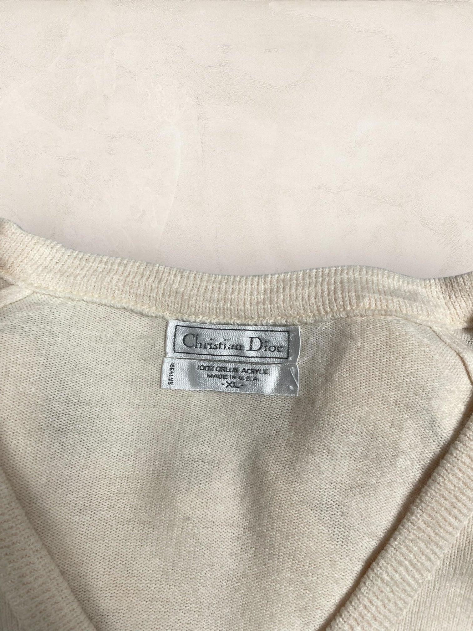 Pull Christian Dior Ref: 2553 - CREME - XL - amifrip - Friperie en ligne et vêtements vintage