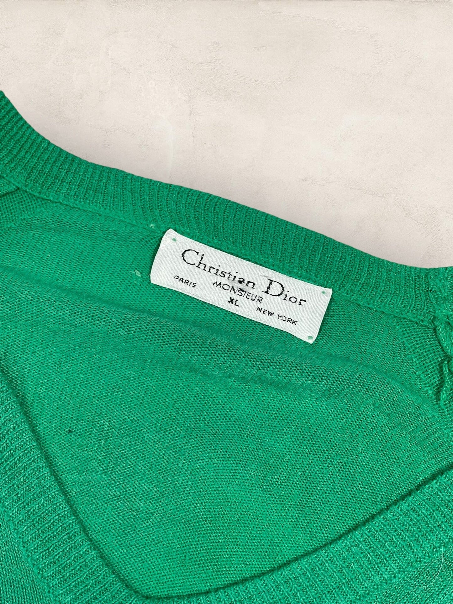 Pull Christian Dior Ref: 2558 - VERT - XL - amifrip - Friperie en ligne et vêtements vintage