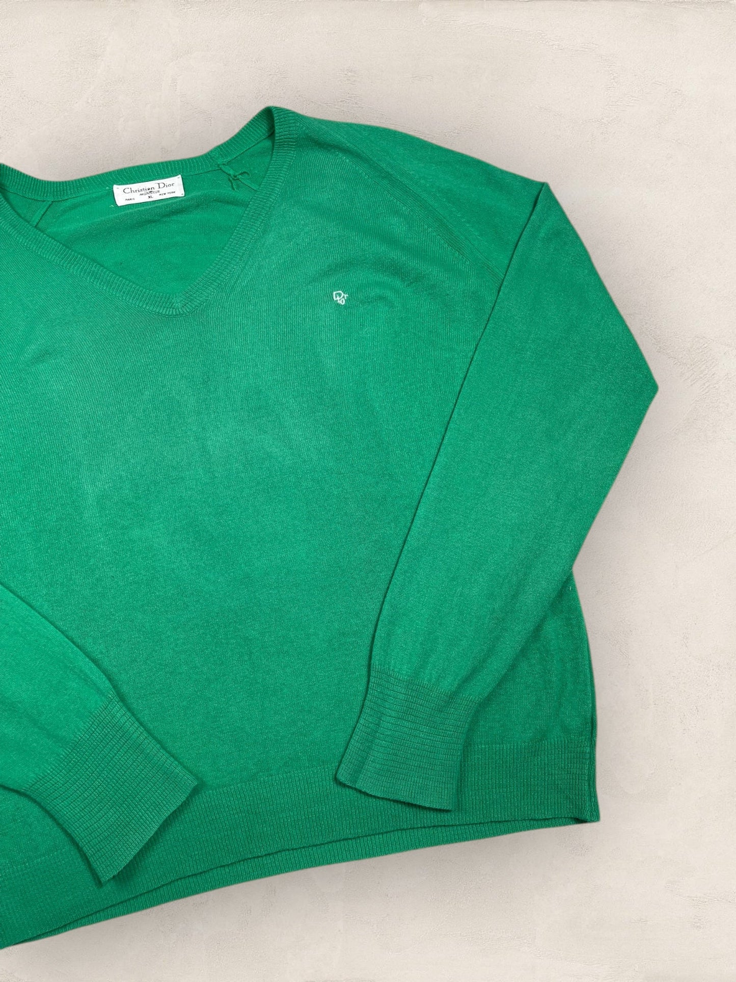 Pull Christian Dior Ref: 2558 - VERT - XL - amifrip - Friperie en ligne et vêtements vintage