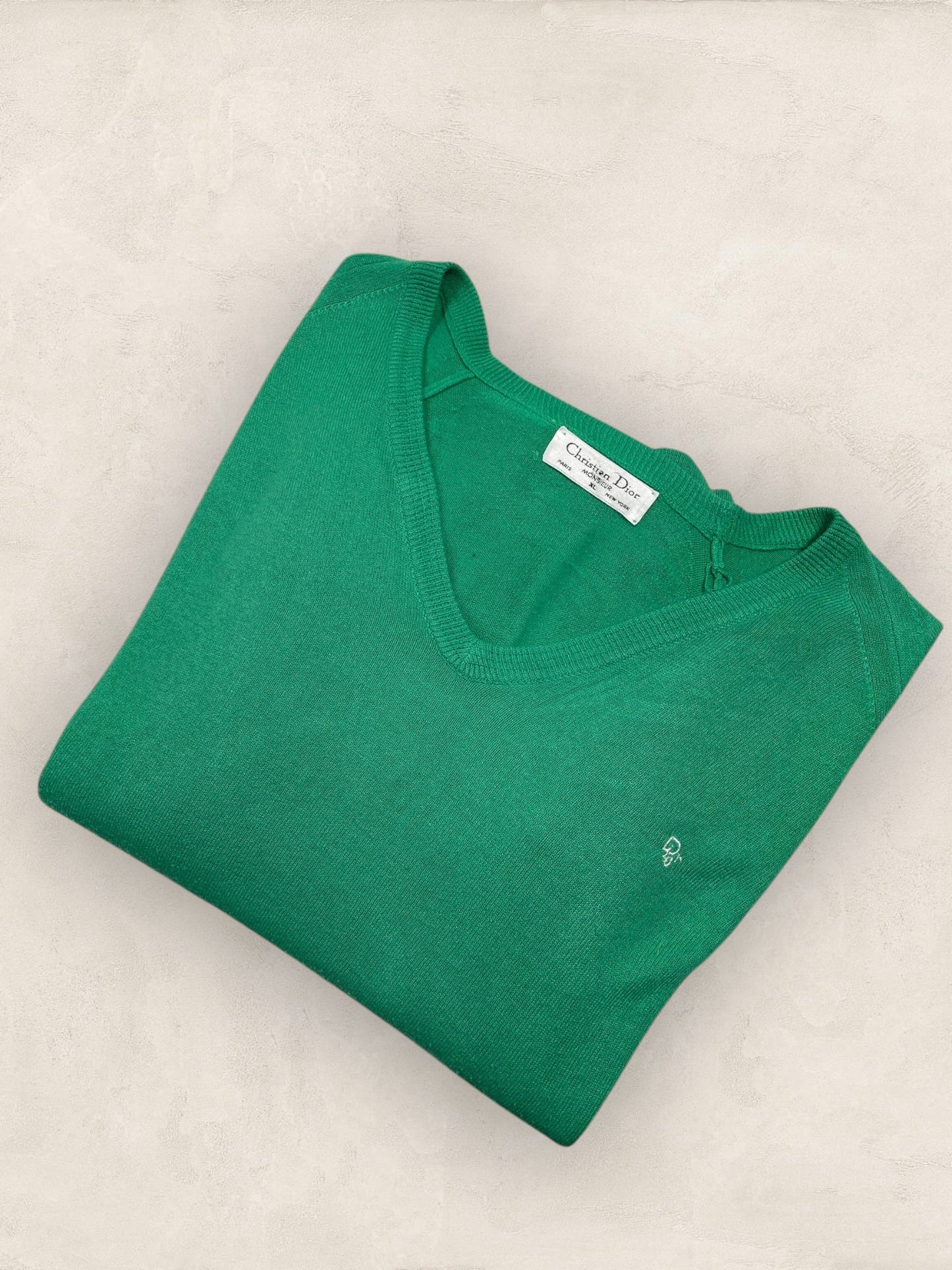 Pull Christian Dior Ref: 2558 - VERT - XL - amifrip - Friperie en ligne et vêtements vintage