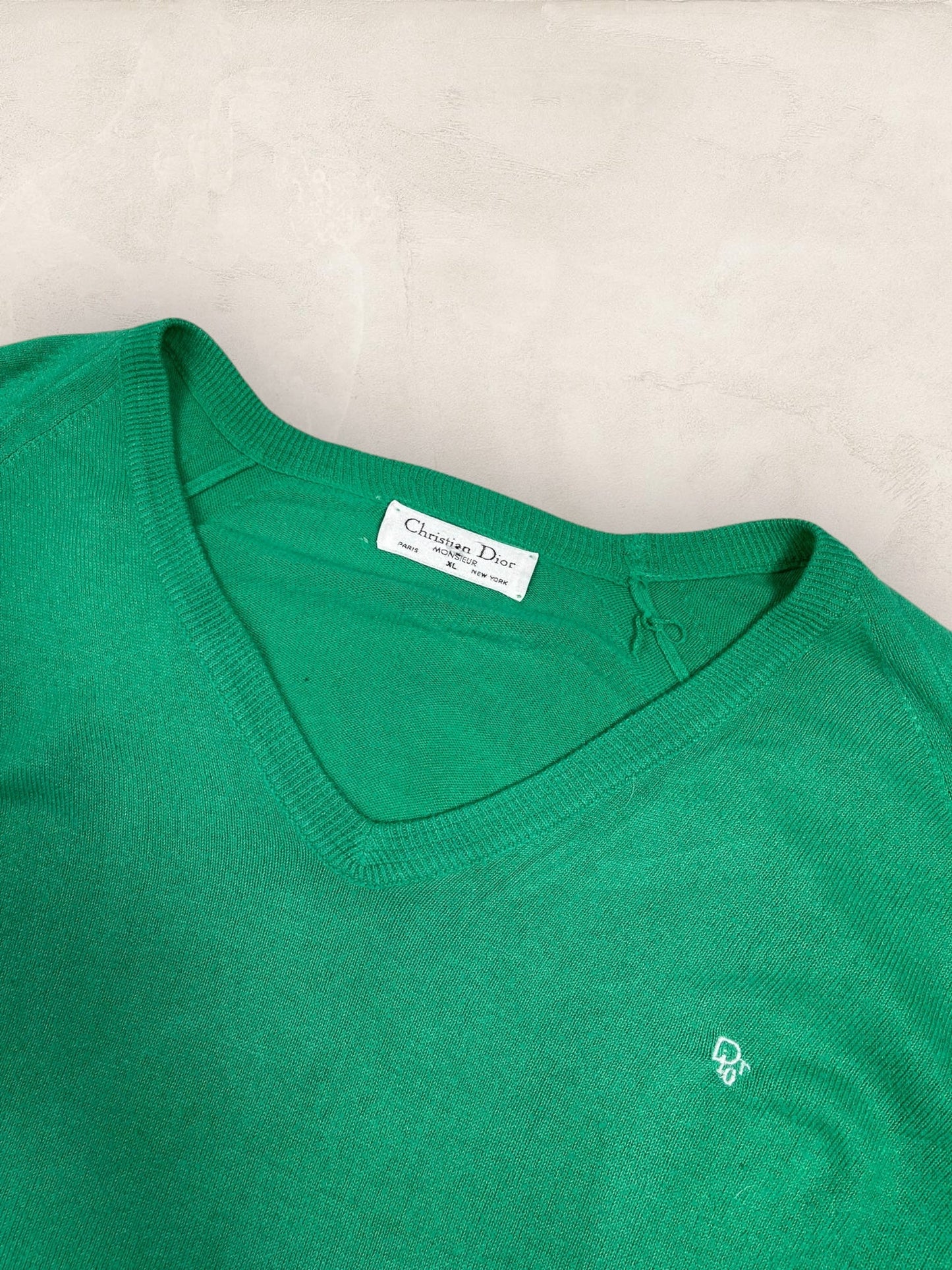 Pull Christian Dior Ref: 2558 - VERT - XL - amifrip - Friperie en ligne et vêtements vintage