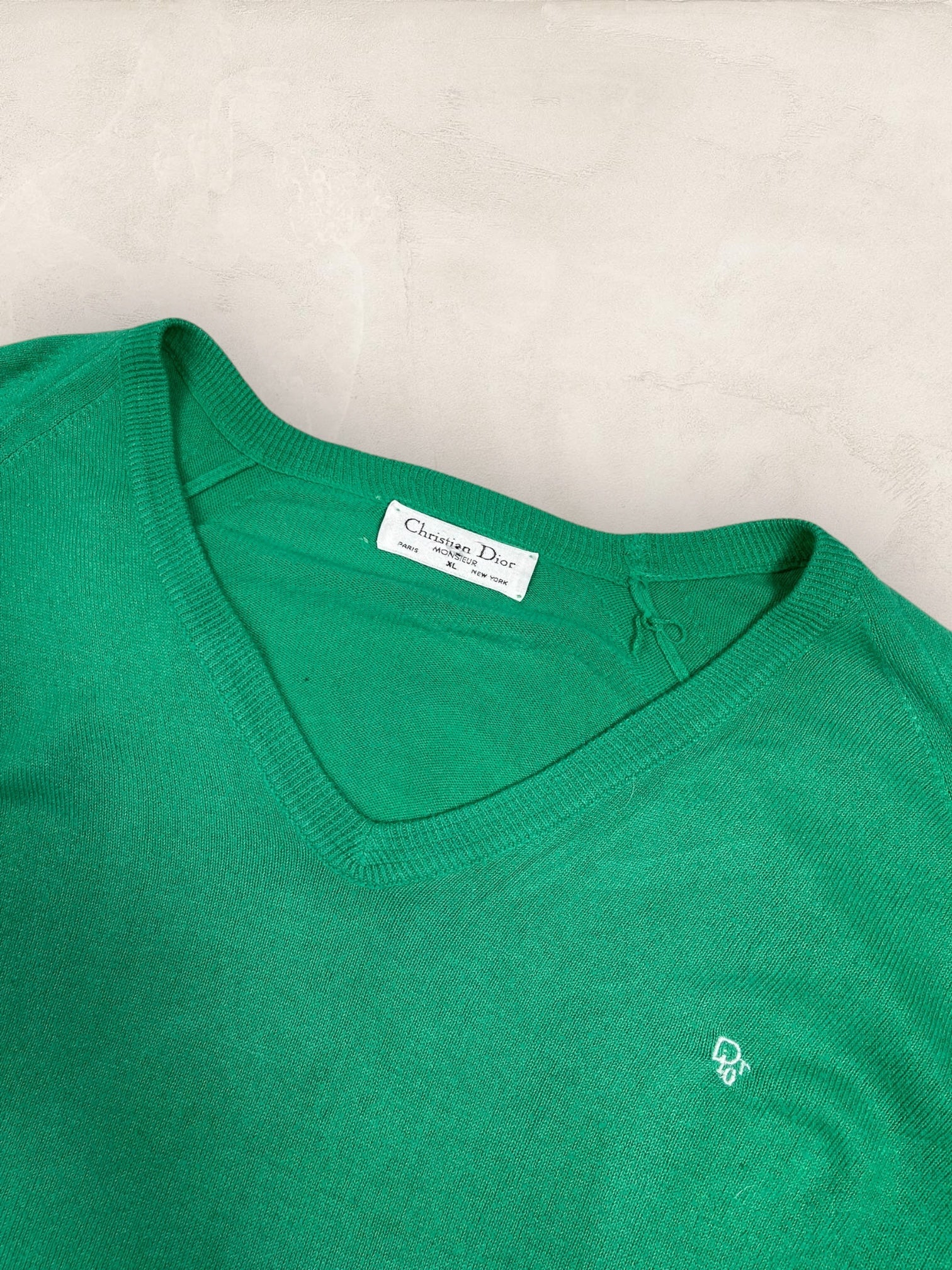 Pull Christian Dior Ref: 2558 - VERT - XL - amifrip - Friperie en ligne et vêtements vintage