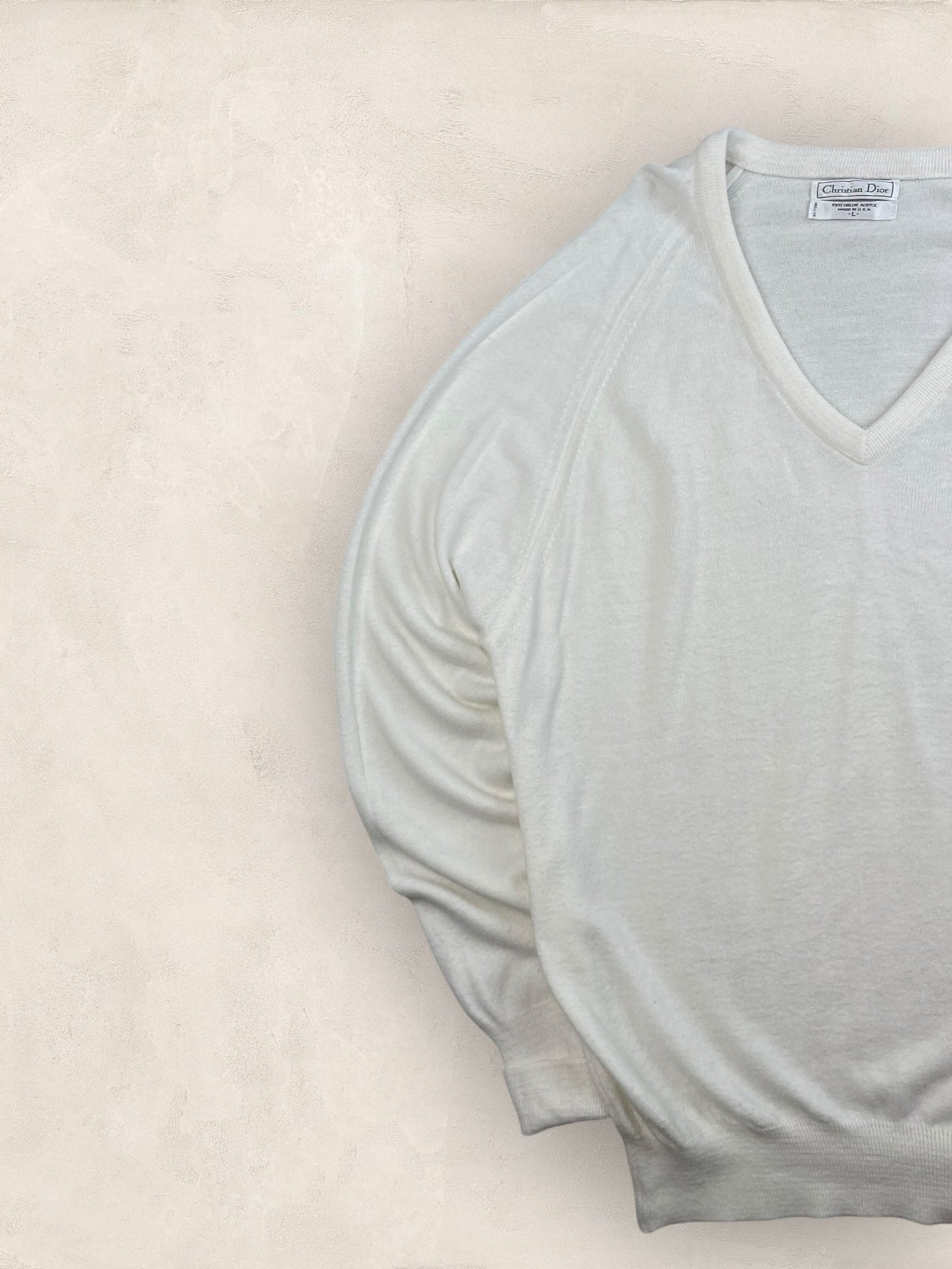 Pull Christian Dior Vintage Blanc Homme Ref: 2565 - BLANC - L - amifrip