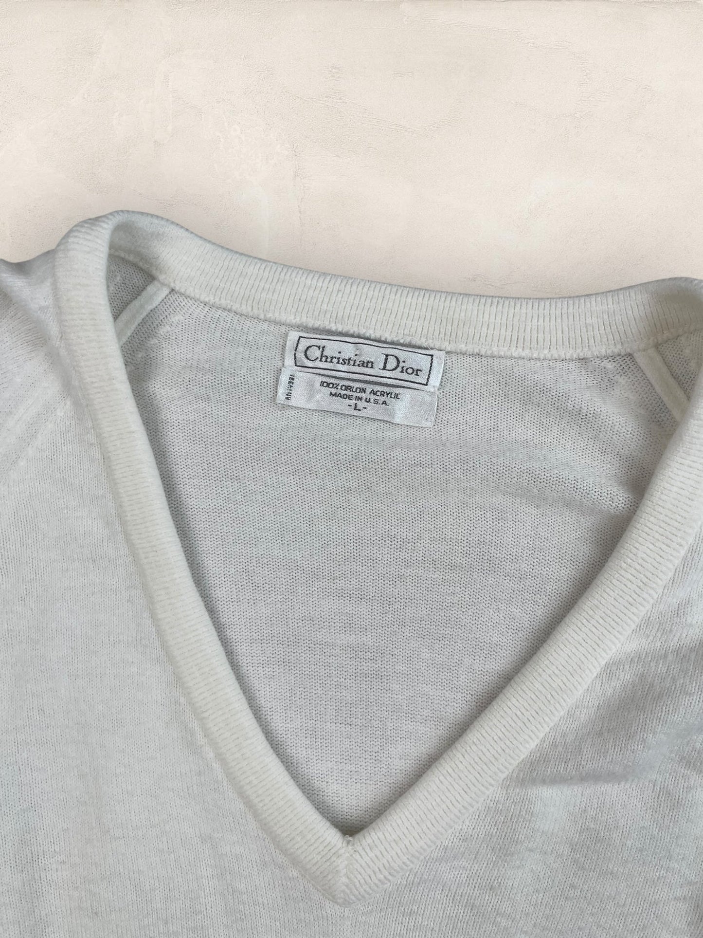 Pull Christian Dior Vintage Blanc Homme Ref: 2565 - BLANC - L - amifrip