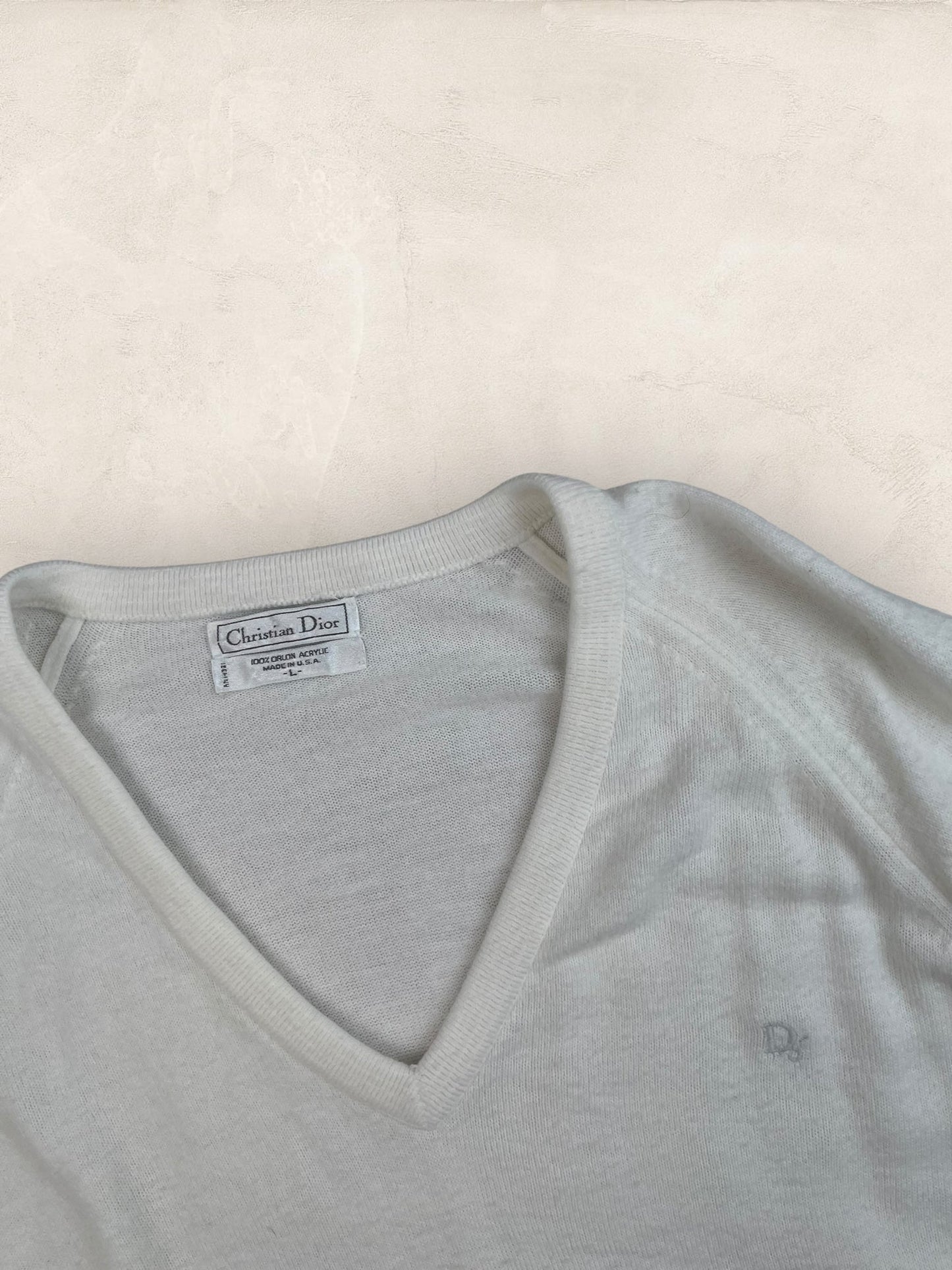 Pull Christian Dior Vintage Blanc Homme Ref: 2565 - BLANC - L - amifrip