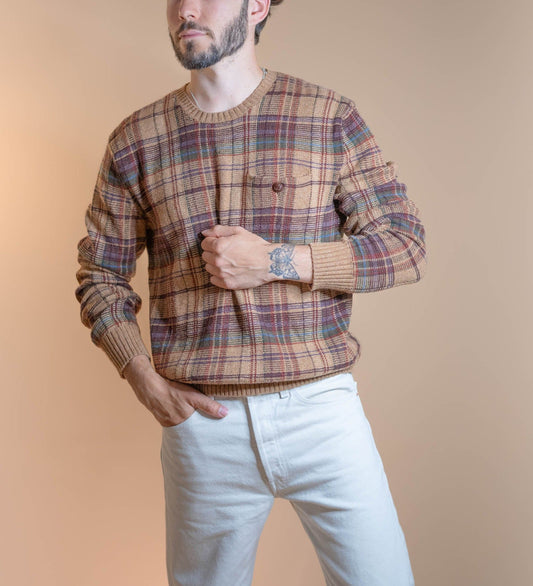 Pull Col Rond Ralph Lauren Homme 75 - MARRON - M - amifrip - Friperie en ligne et vêtements vintage