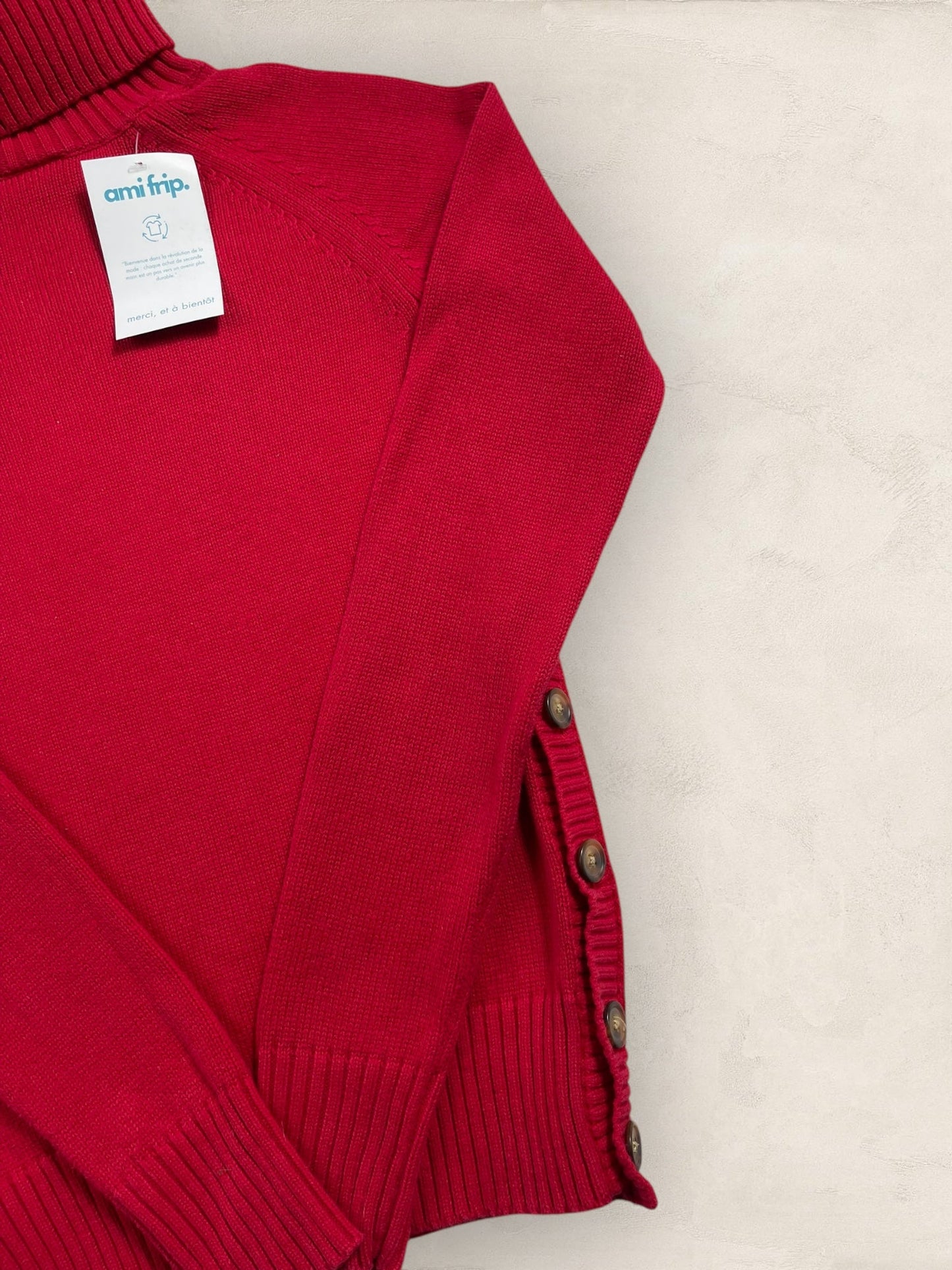 Pull col roulé Ralph Lauren Flag/Drapeau américain ref: 2582 - ROUGE - XS - amifrip - Friperie en ligne et vêtements vintage