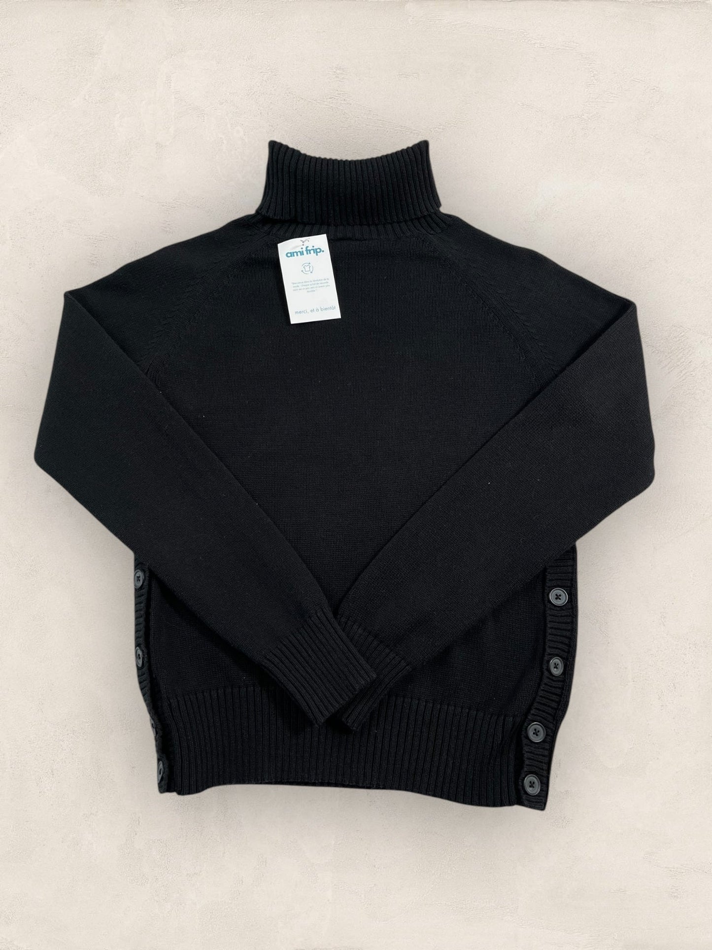 Pull col roulé Ralph Lauren Flag/Drapeau américain ref: 2586 - NOIR - L - amifrip - Friperie en ligne et vêtements vintage