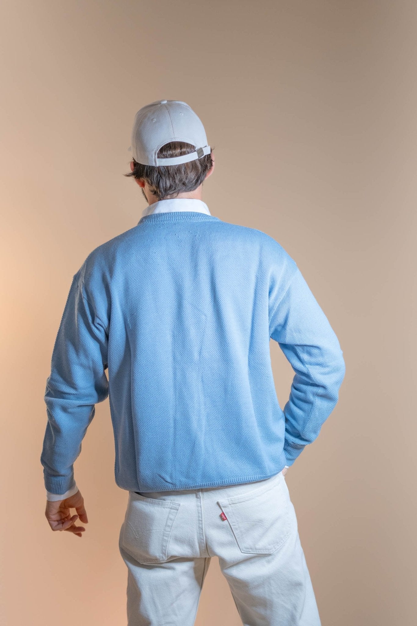Pull Col V Lacoste Homme 865 - BLEU - M - amifrip - Friperie en ligne et vêtements vintage