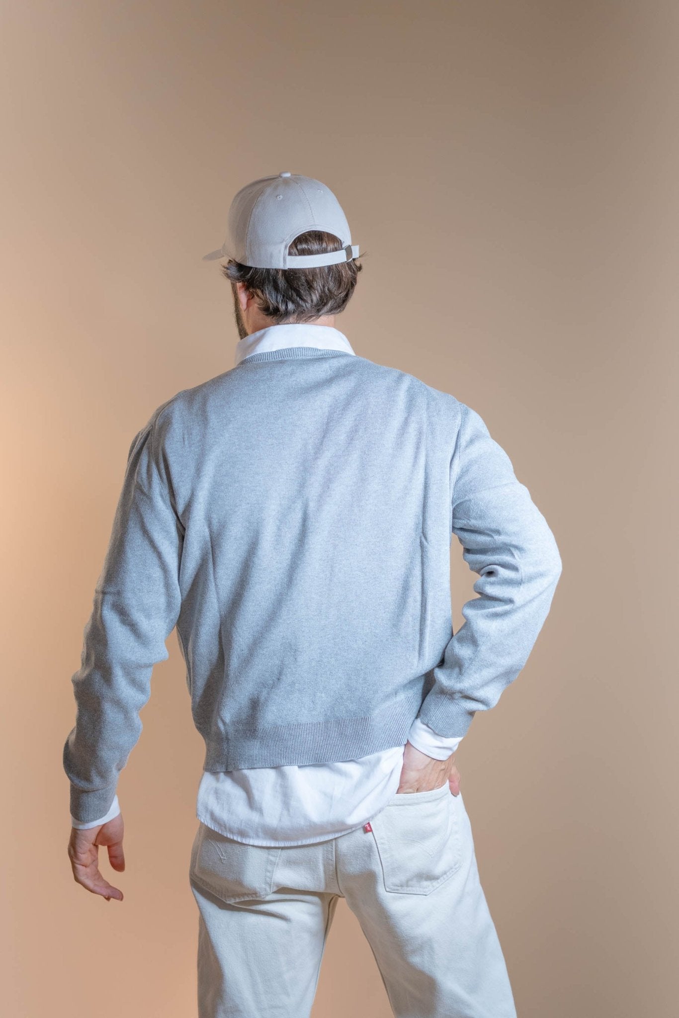 Pull Col V Ralph Lauren Homme 418 - GRIS - M - amifrip - Friperie en ligne et vêtements vintage