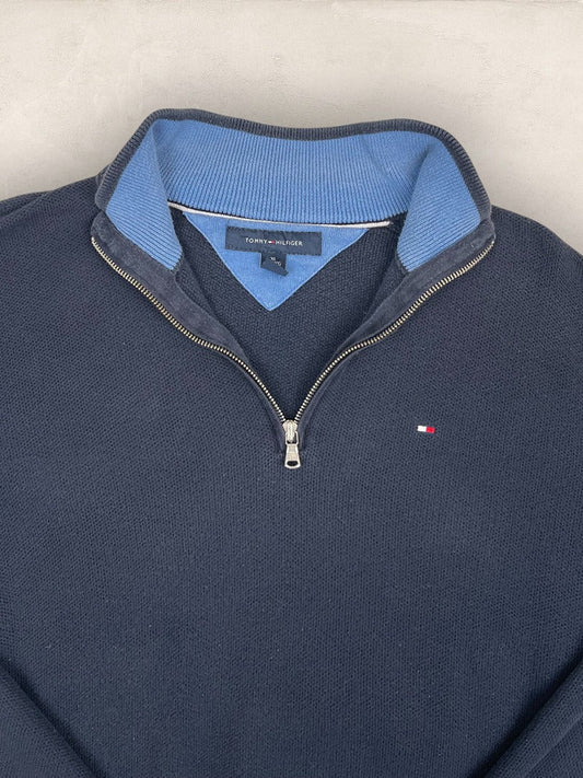 Pull Demi - zip Tommy Hilfiger - Homme Xl - Marine - Vl0312 - amifrip
