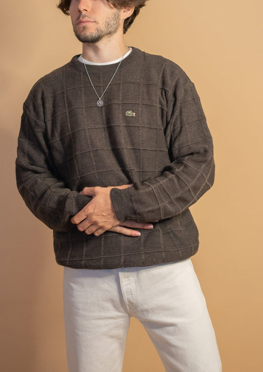 Pull Marron Lacoste Homme 857 - MARRON - L - amifrip - Friperie en ligne et vêtements vintage