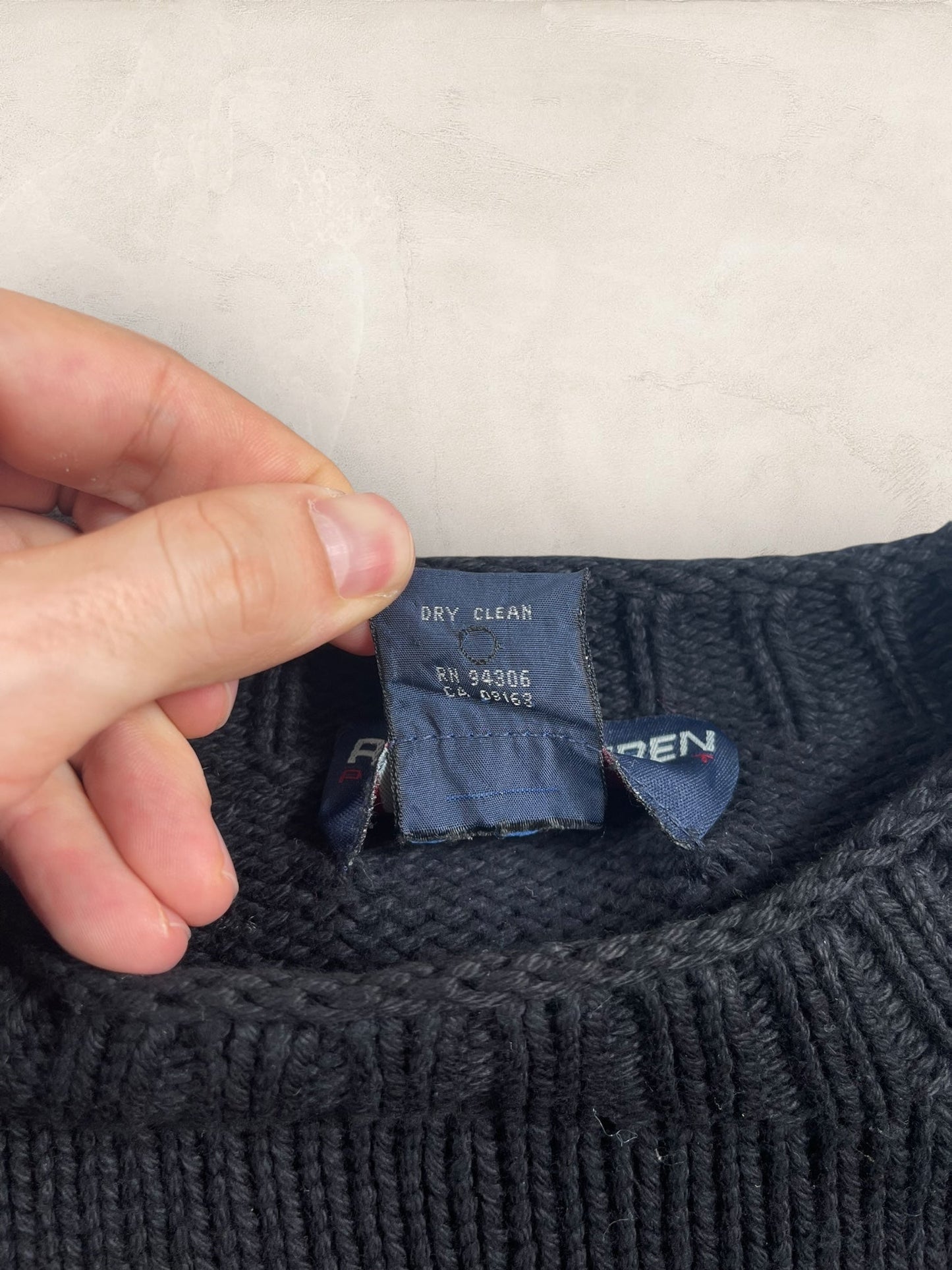 pull - ralph - lauren - flag - ref: - 2600 - NOIR - L - amifrip - Friperie en ligne et vêtements vintage