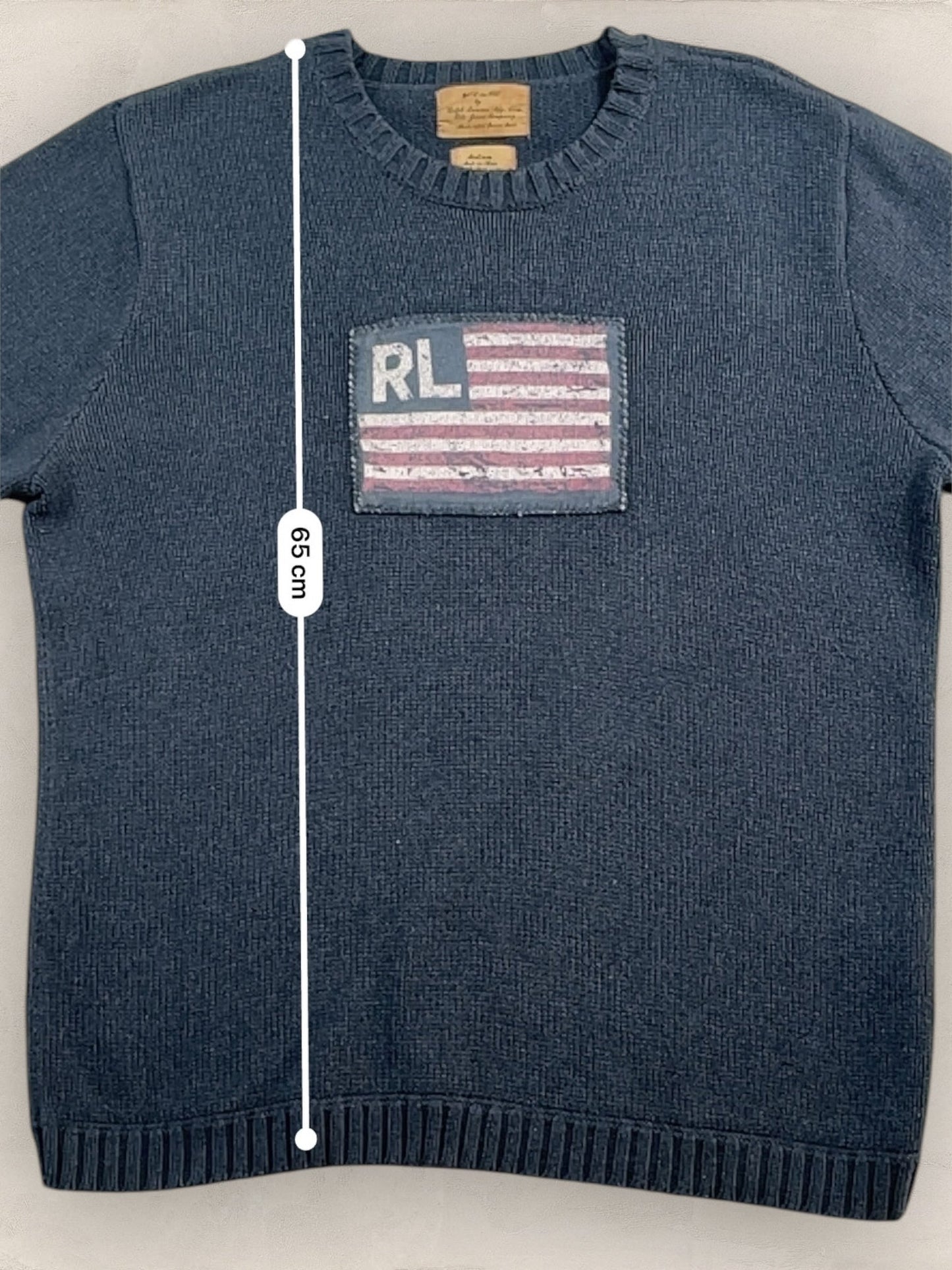 Pull Ralph Lauren Flag/Drapeau américain ref: 2583 - NOIR - M - amifrip - Friperie en ligne et vêtements vintage