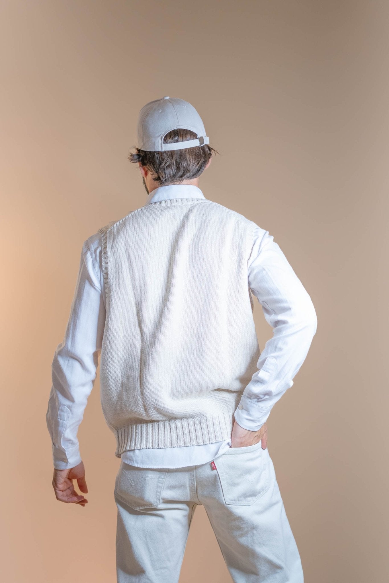 Pull Sans Manche Ralph Lauren Homme 454 - BEIGE - M - amifrip - Friperie en ligne et vêtements vintage