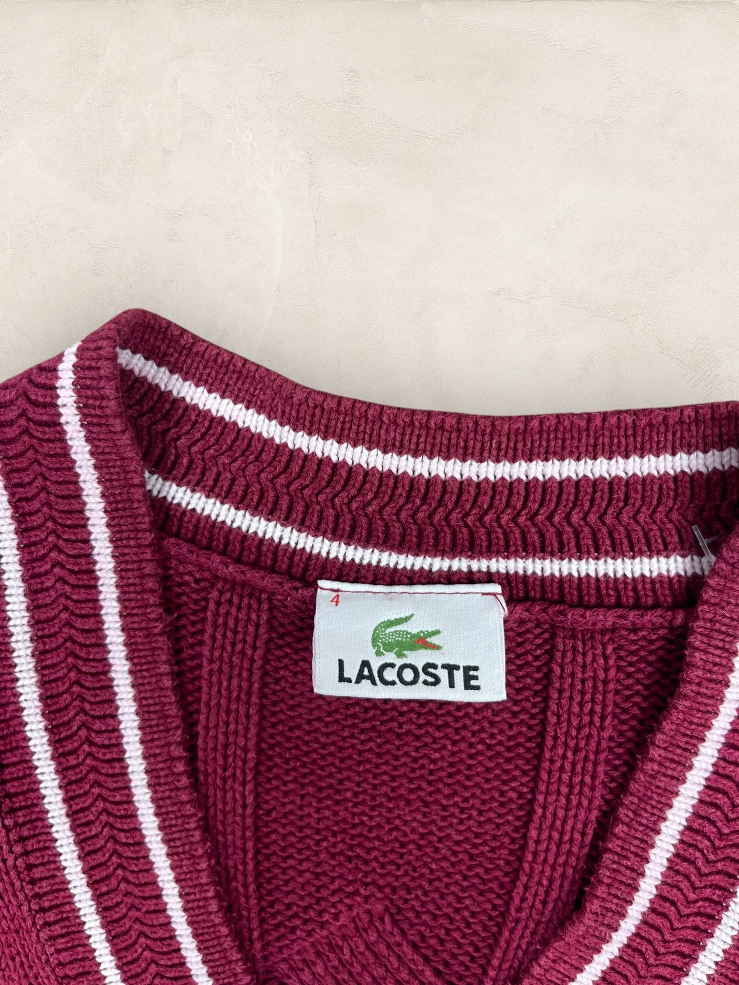 Pull Sans Manches Homme Lacoste Bordeaux L Ref:3705 - Bordeaux - L - amifrip