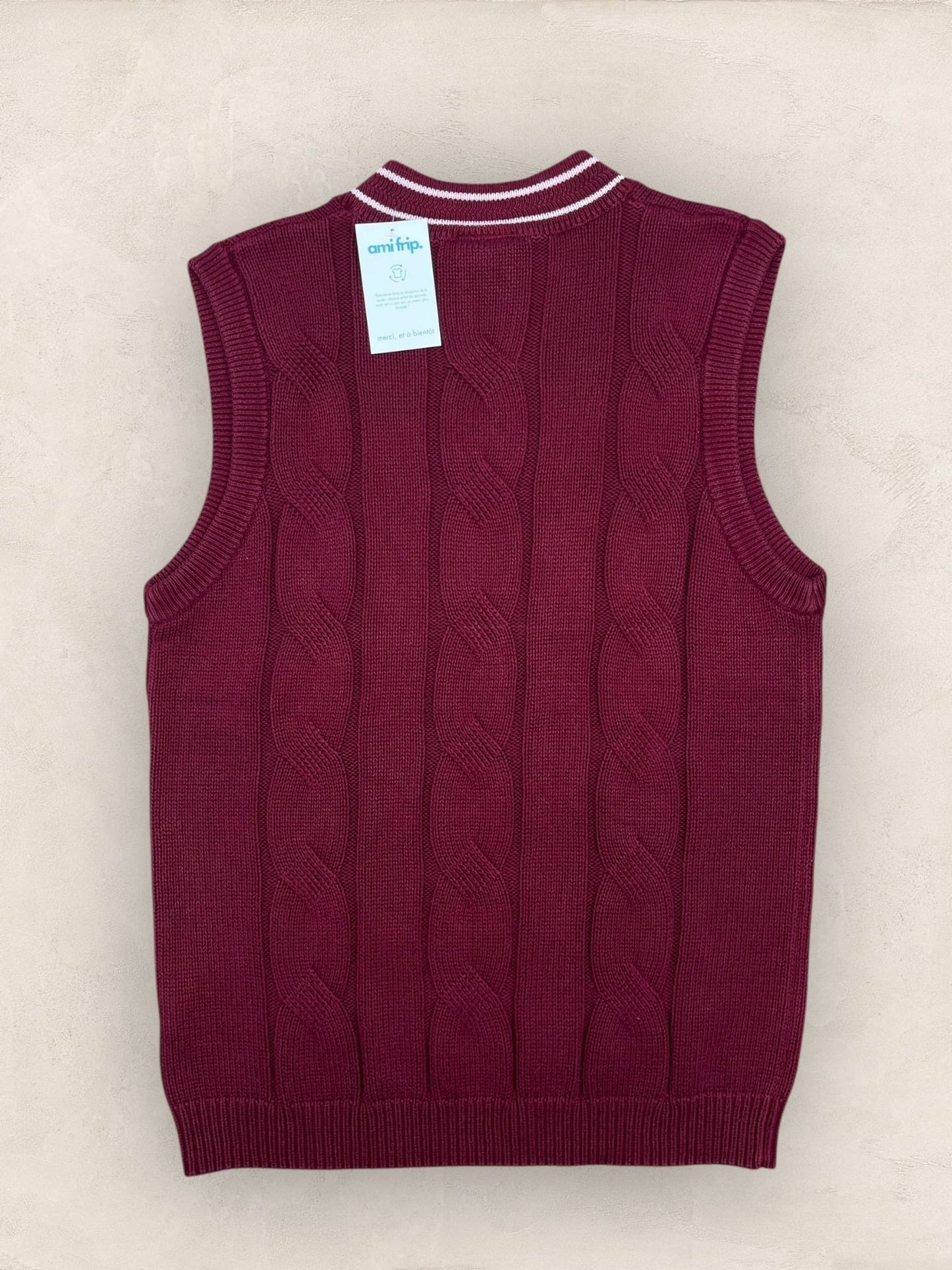 Pull Sans Manches Homme Lacoste Bordeaux L Ref:3705 - Bordeaux - L - amifrip