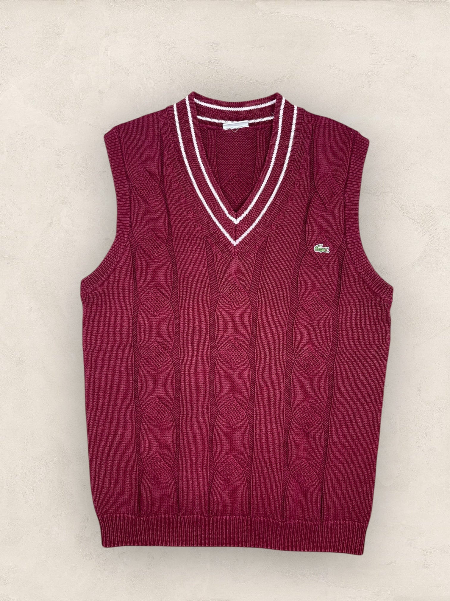 Pull Sans Manches Homme Lacoste Bordeaux L Ref:3705 - Bordeaux - L - amifrip
