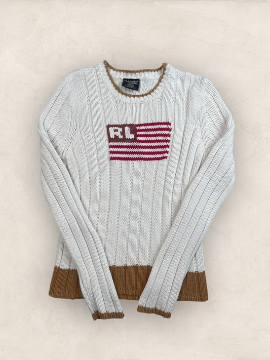 Pull sweat à capuche, Ralph Lauren Flag Drapeau USA, Blanc M Femme (2602) - Blanc - M - amifrip