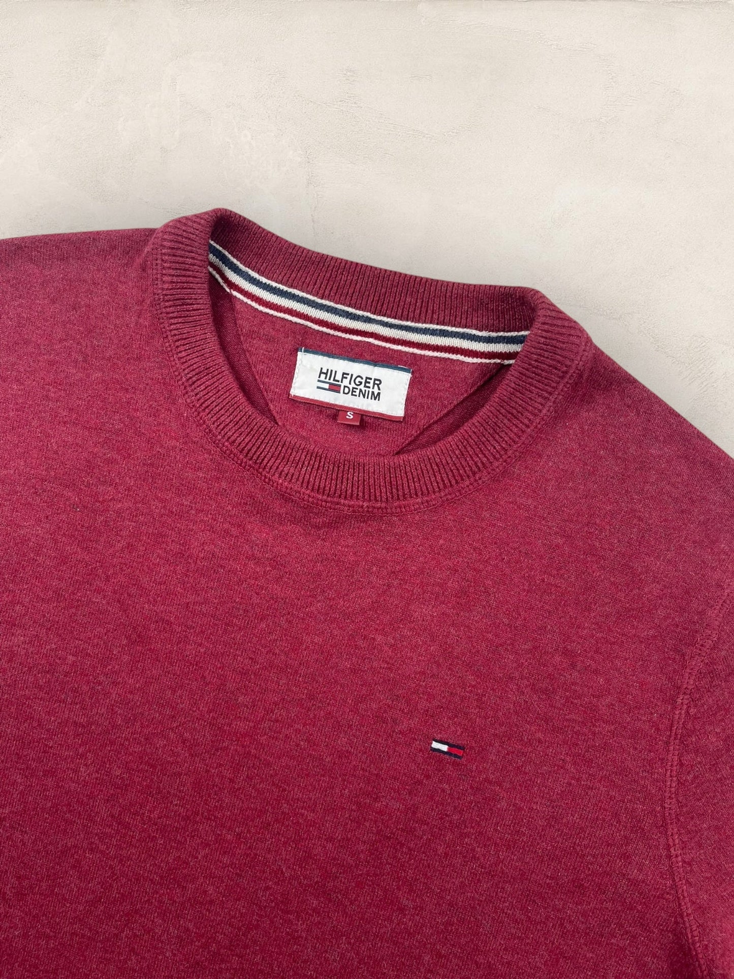 Pull Tommy Hilfiger Bordeaux S Homme Ref : 8 - Bordeaux - S - amifrip - Friperie en ligne et vêtements vintage