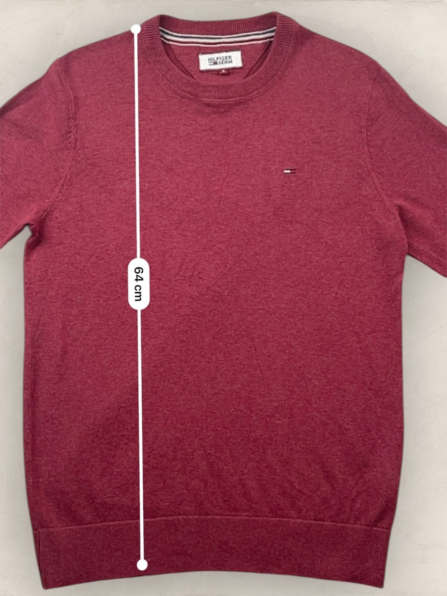 Pull Tommy Hilfiger Bordeaux S Homme Ref : 8 - Bordeaux - S - amifrip - Friperie en ligne et vêtements vintage