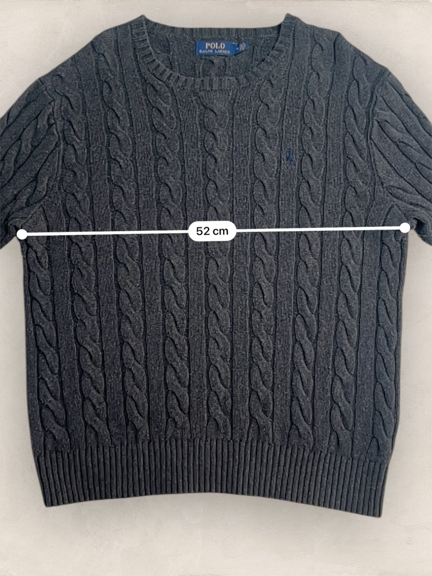 Pull Torsadé Ralph Lauren Homme #1822 - M - Gris - amifrip - Friperie en ligne et vêtements vintage