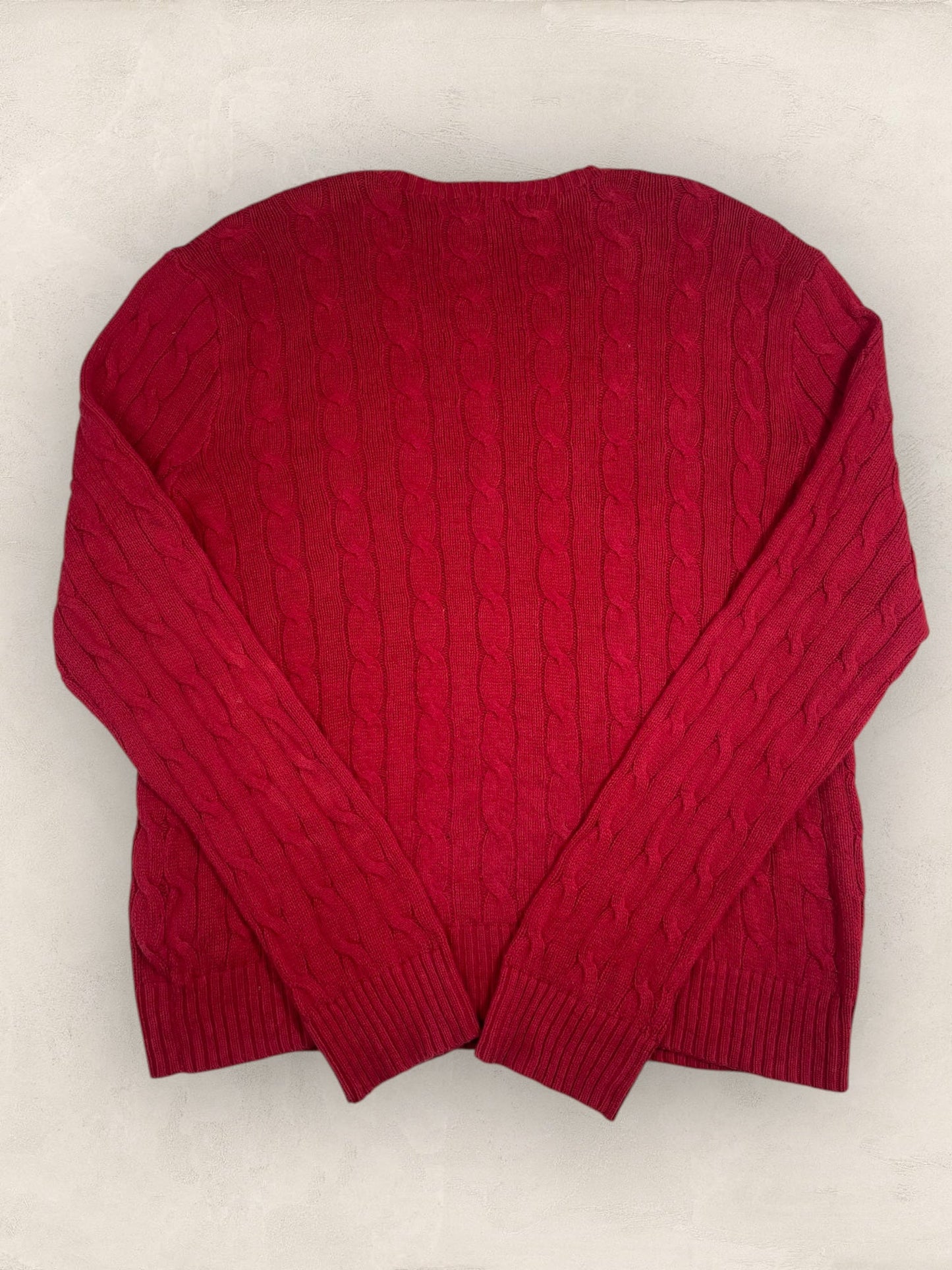 Pull Torsadé Ralph Lauren Homme #1861 - Rouge - L - amifrip - Friperie en ligne et vêtements vintage