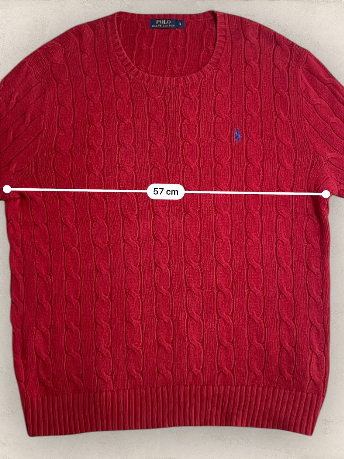 Pull Torsadé Ralph Lauren Homme #1861 - Rouge - L - amifrip - Friperie en ligne et vêtements vintage