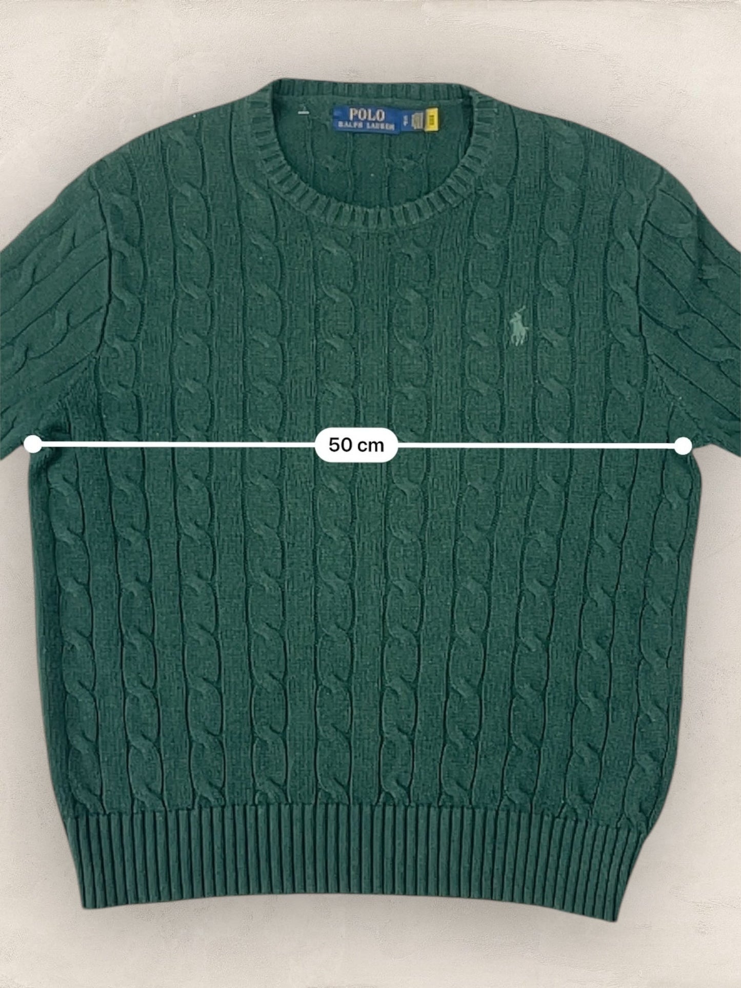 Pull Torsadé Ralph Lauren Vert S Homme Ref : 1582 - Vert - S - amifrip - Friperie en ligne et vêtements vintage
