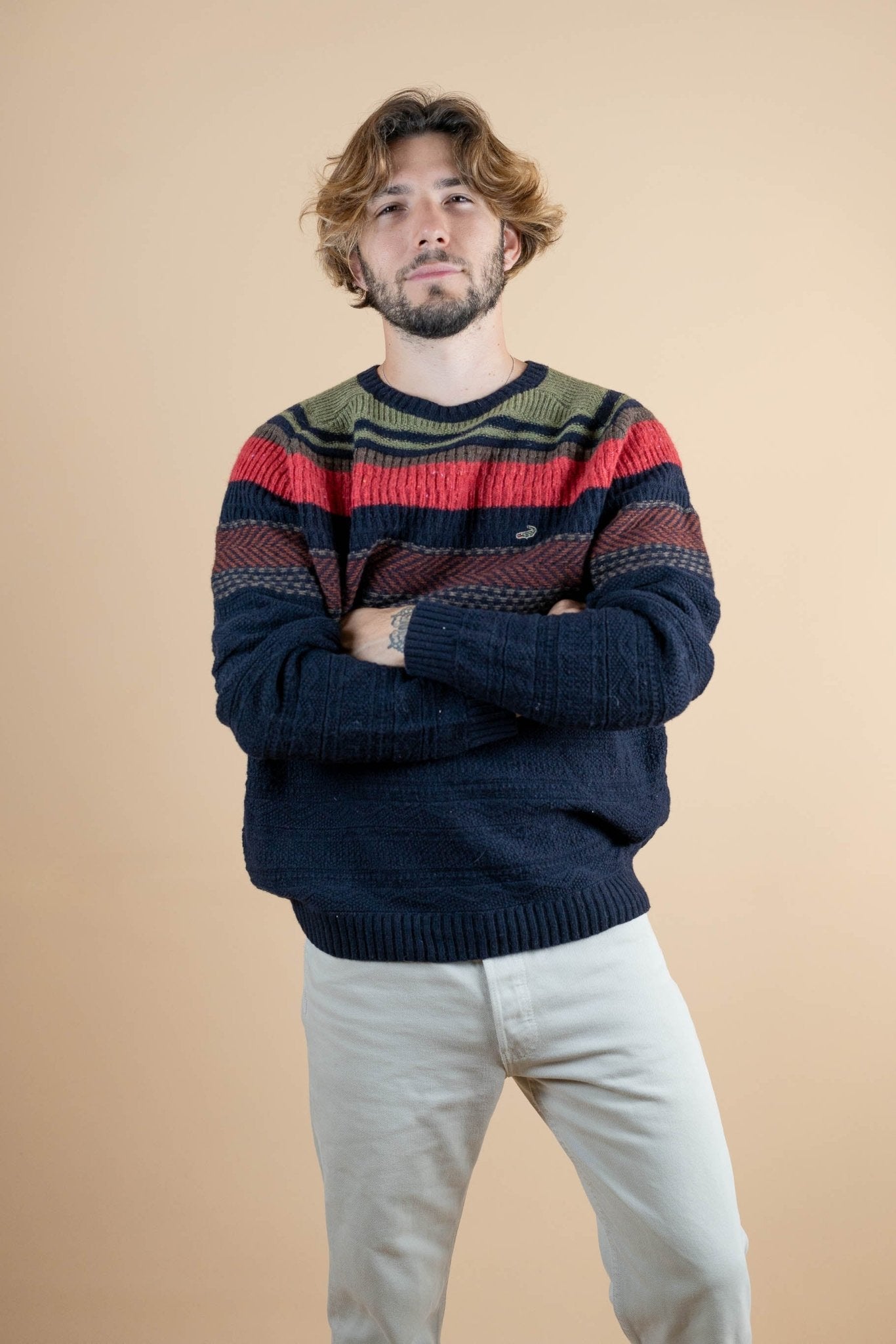 Pull Vintage Crocodile ref: 125 - MULTICOLORE - XL - amifrip - Friperie en ligne et vêtements vintage