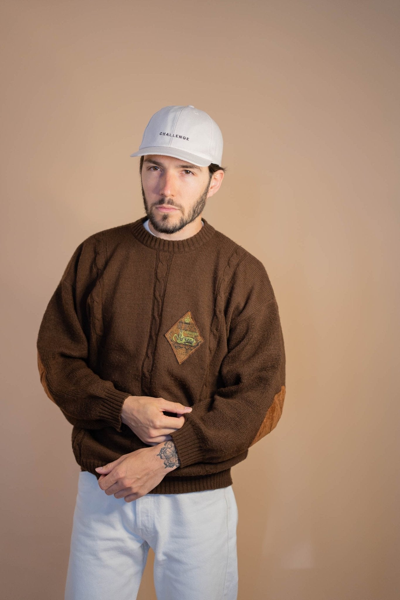 Pull Vintage Homme 562 - MARRON - L - amifrip - Friperie en ligne et vêtements vintage