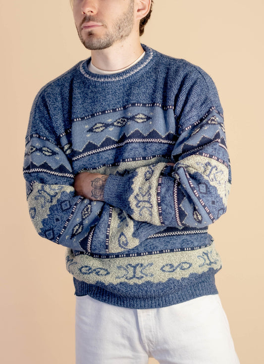 Pull Vintage Homme 850 - BLEU - M - amifrip - Friperie en ligne et vêtements vintage