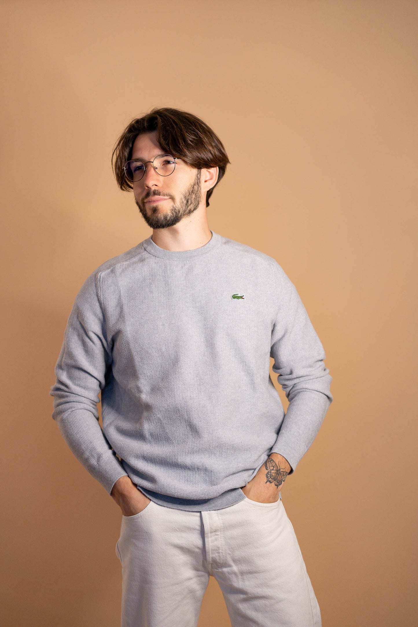 Sweat Lacoste Homme Gris #423