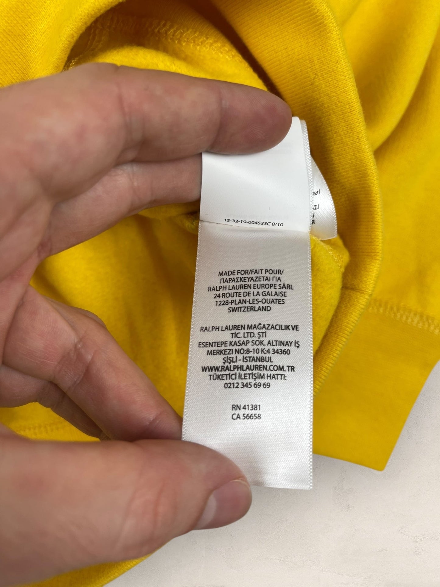 Sweat à Capuche Ralph Lauren Homme - XS - Jaune - amifrip - Friperie en ligne et vêtements vintage
