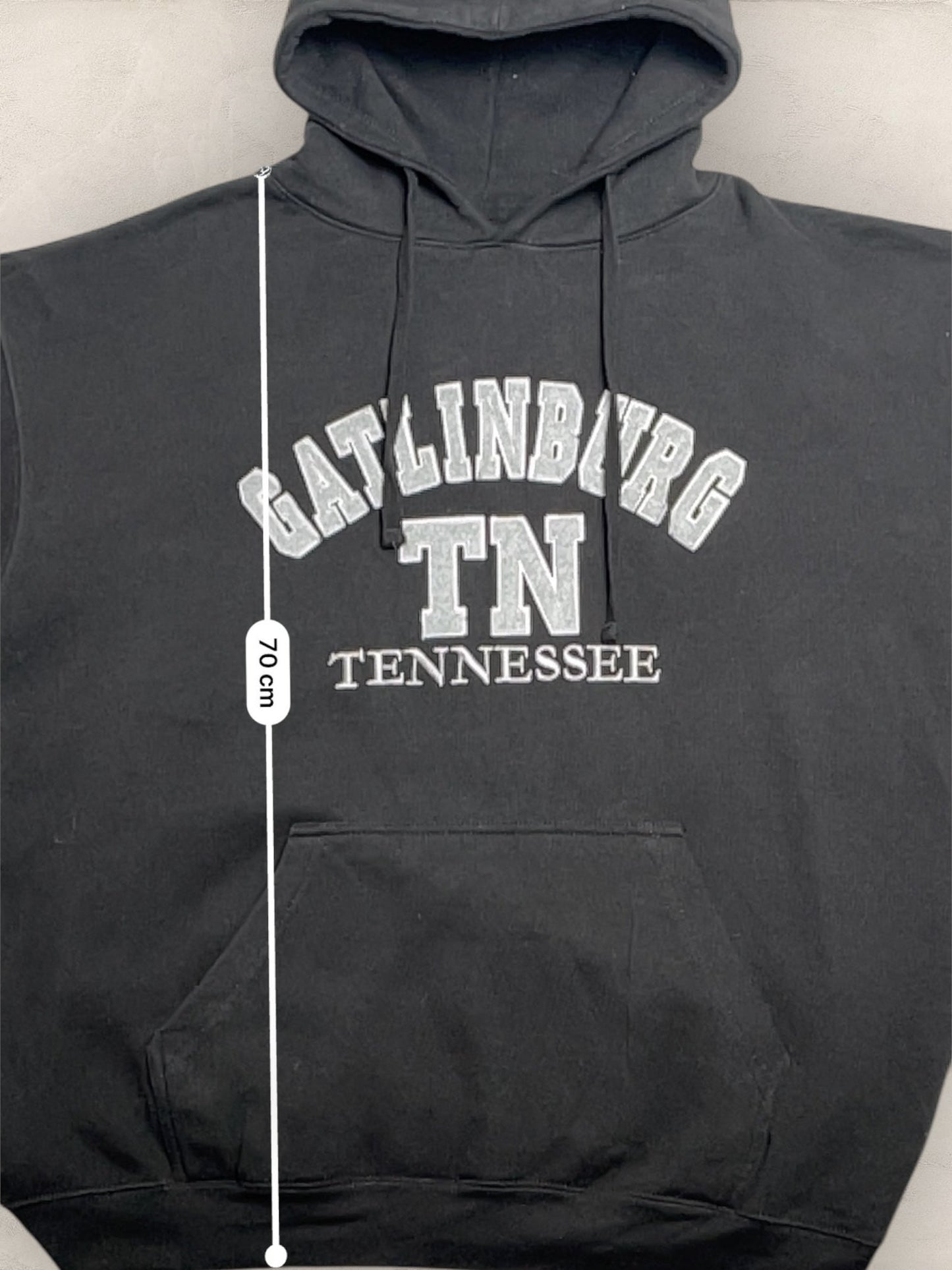 Sweat à capuche style universitaire « Tennessee » #2271 - Noir - XL - amifrip - Friperie en ligne et vêtements vintage