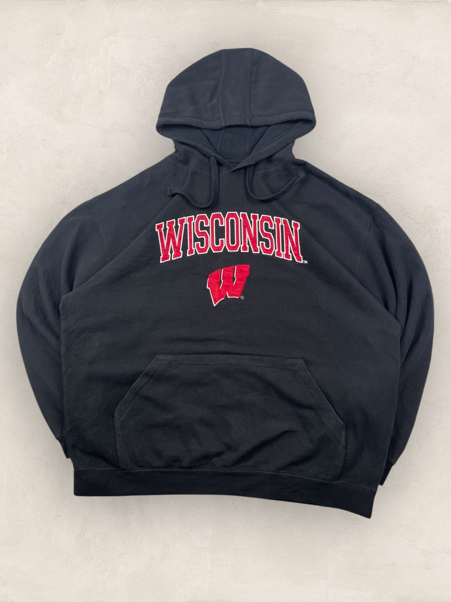 Sweat à capuche « Wisconsin » Sport - Team #2270 - NOIR - XL - amifrip - Friperie en ligne et vêtements vintage